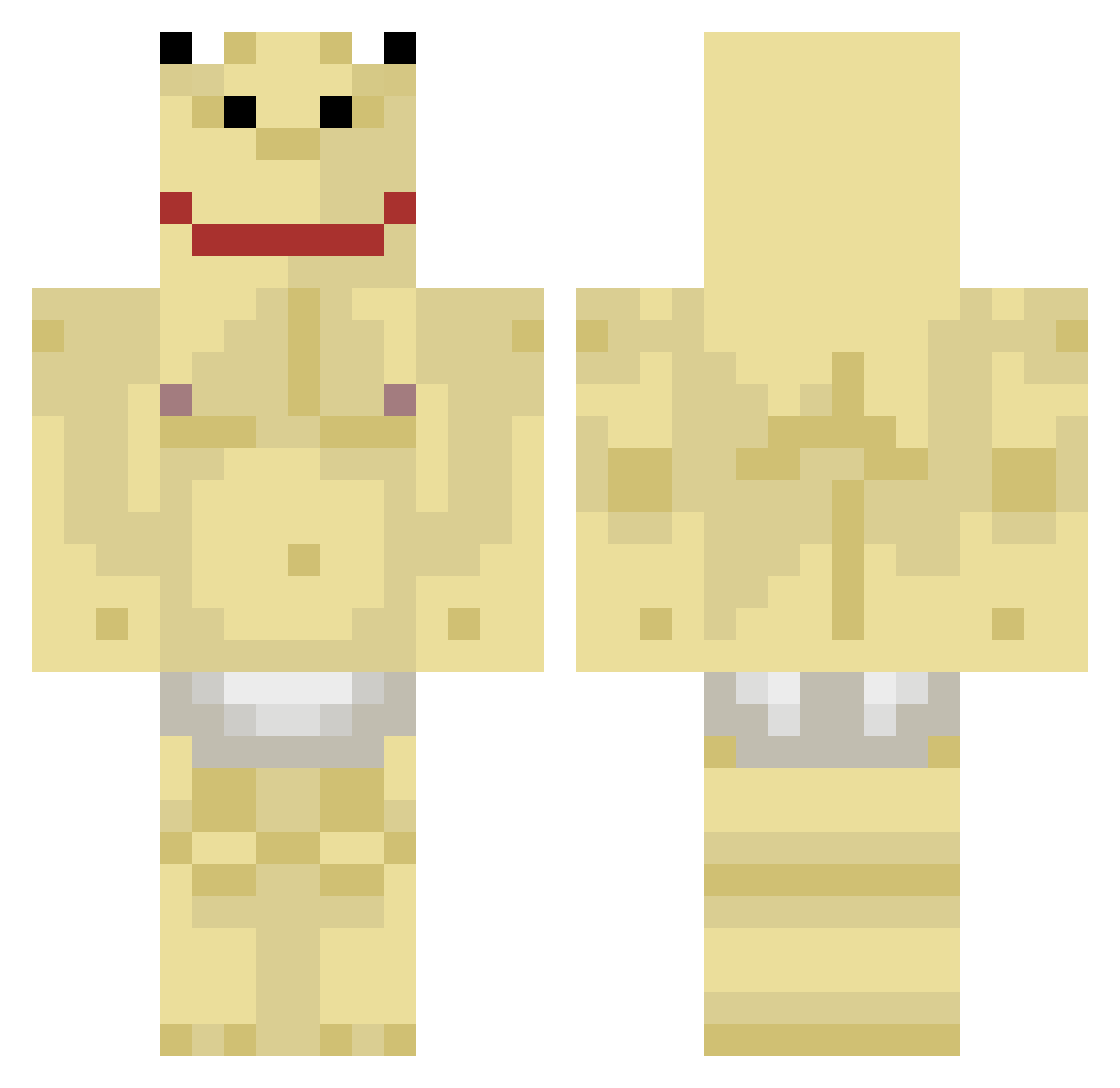 Soundyeti47 Minecraft skin, front and back view