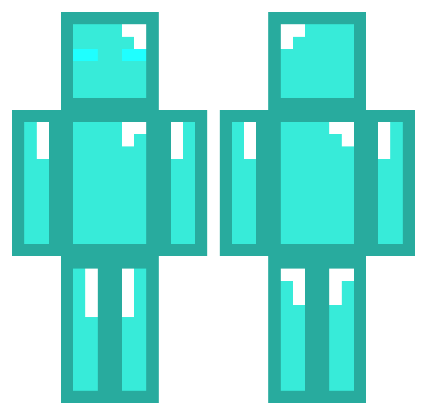makino_05 Minecraft skin, front and back view
