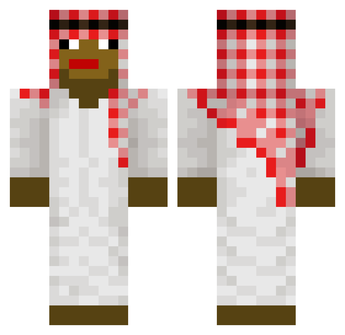Zibomak69 Minecraft skin, front and back view