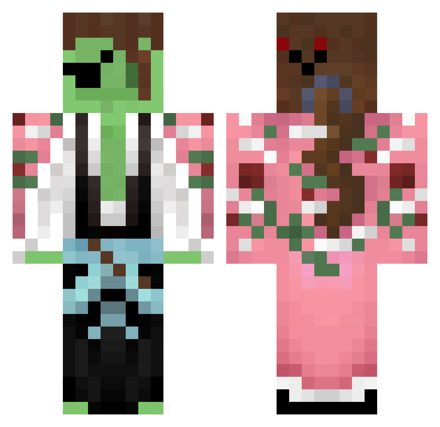 DestripaMantecol Minecraft skin, front and back view
