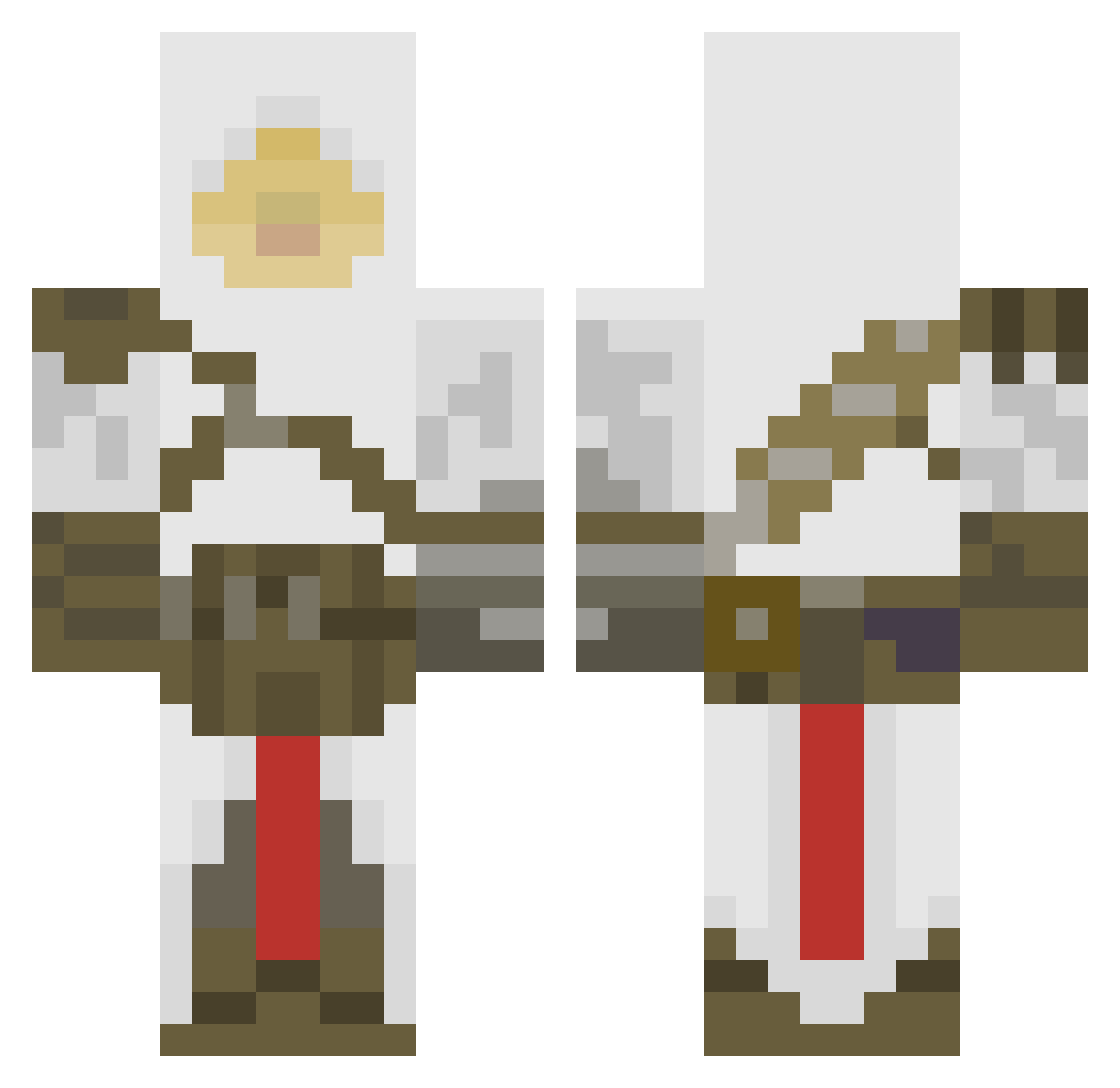 wakkowerner Minecraft skin, front and back view
