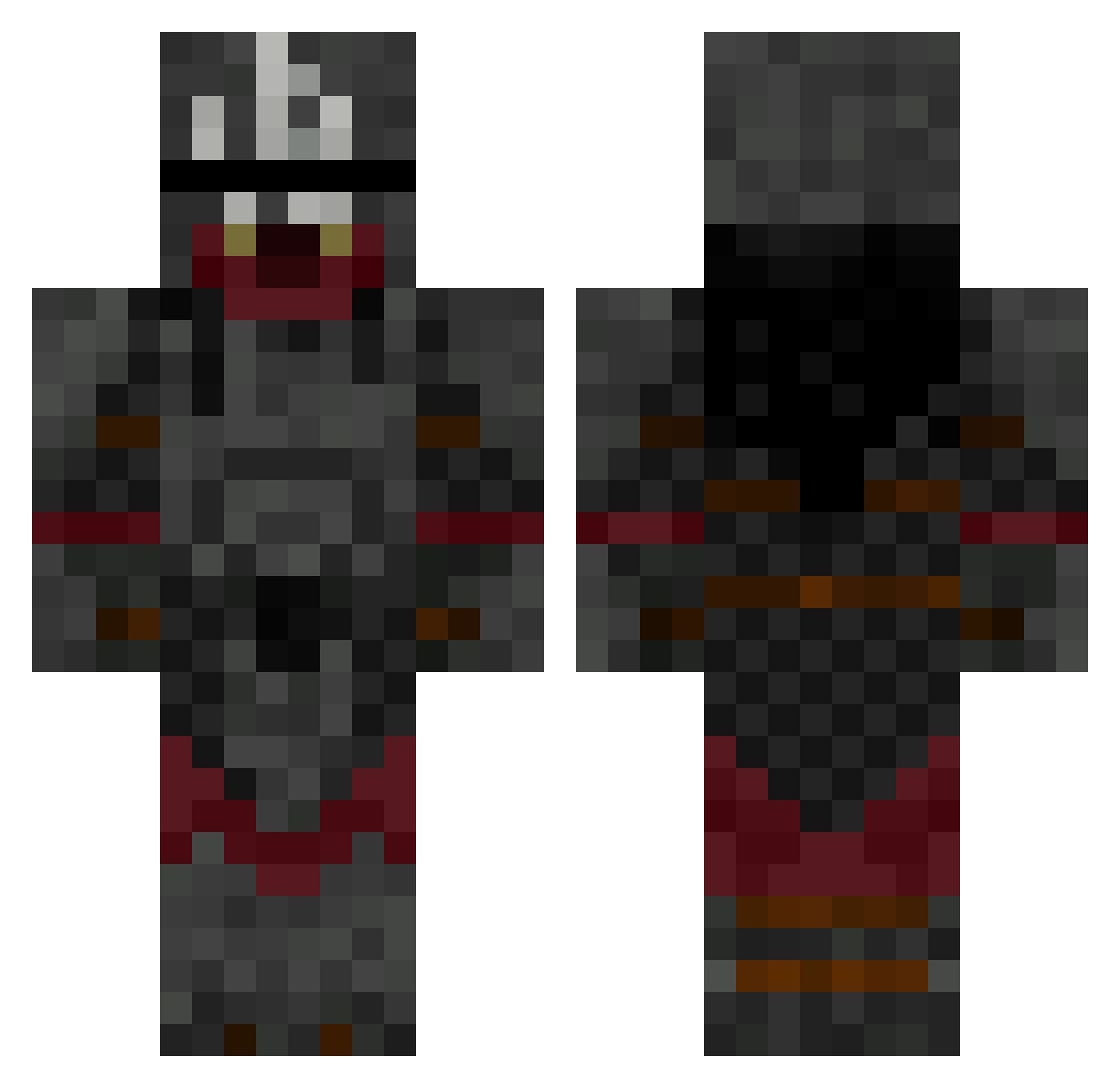 Denver_Hound Minecraft skin, front and back view