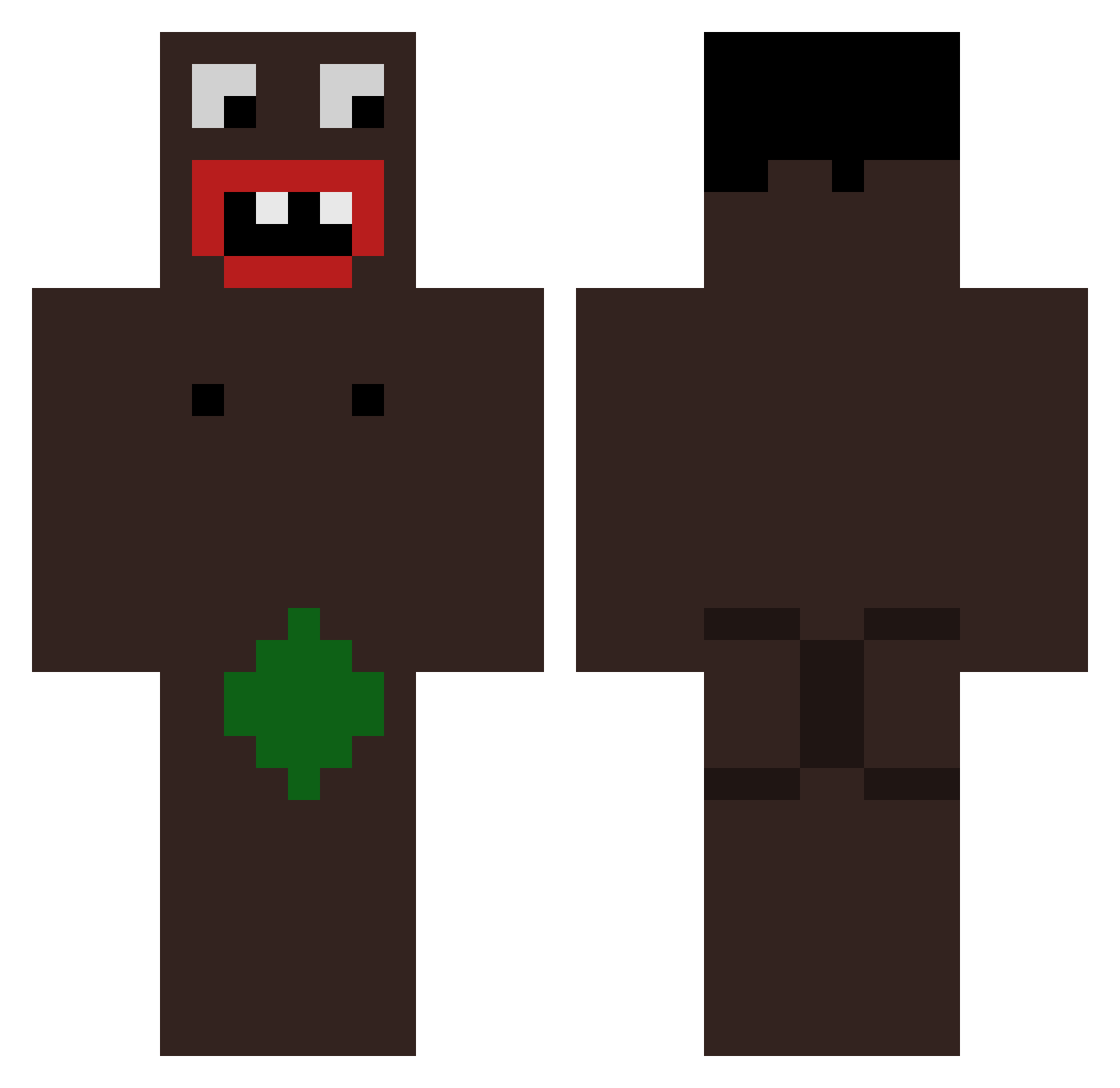w_0_ Minecraft skin, front and back view