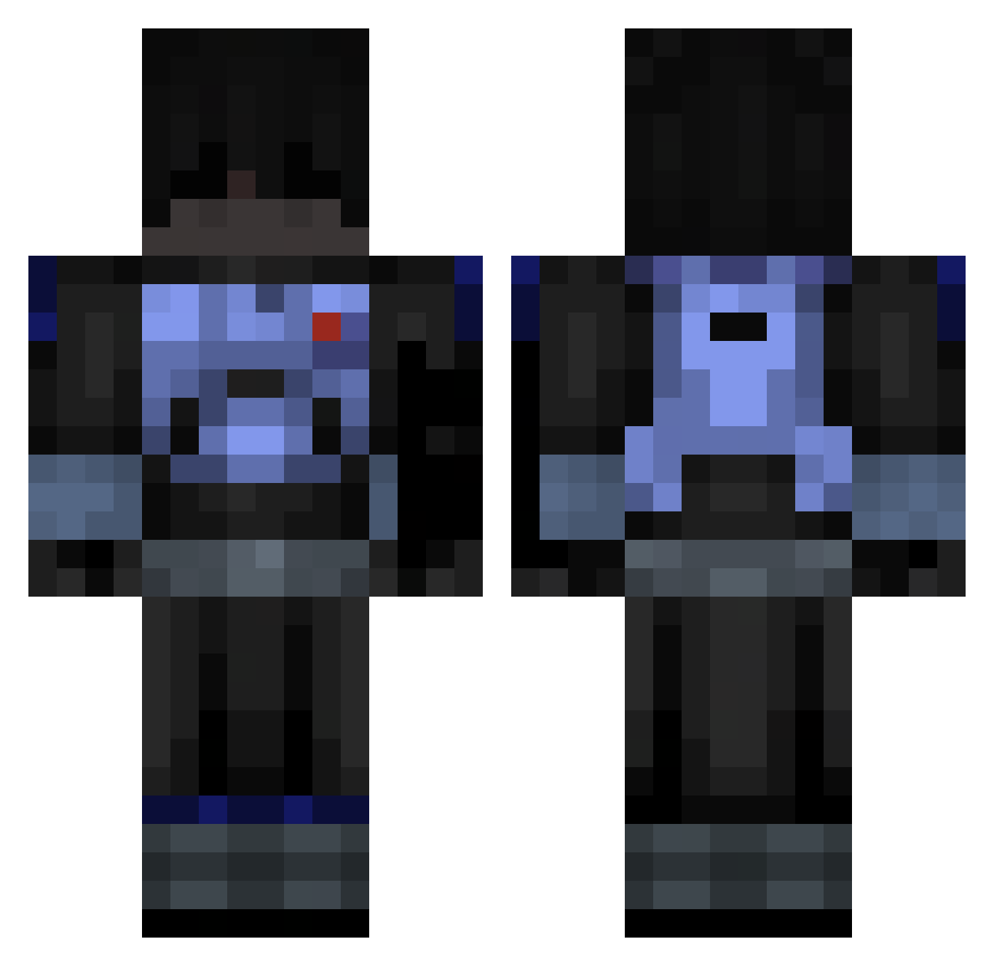 FortniteGamer469 Minecraft skin, front and back view