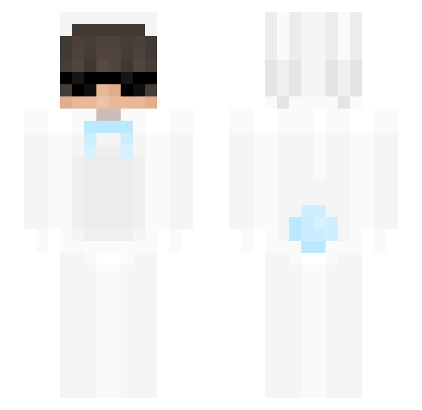 tomizq Minecraft skin, front and back view