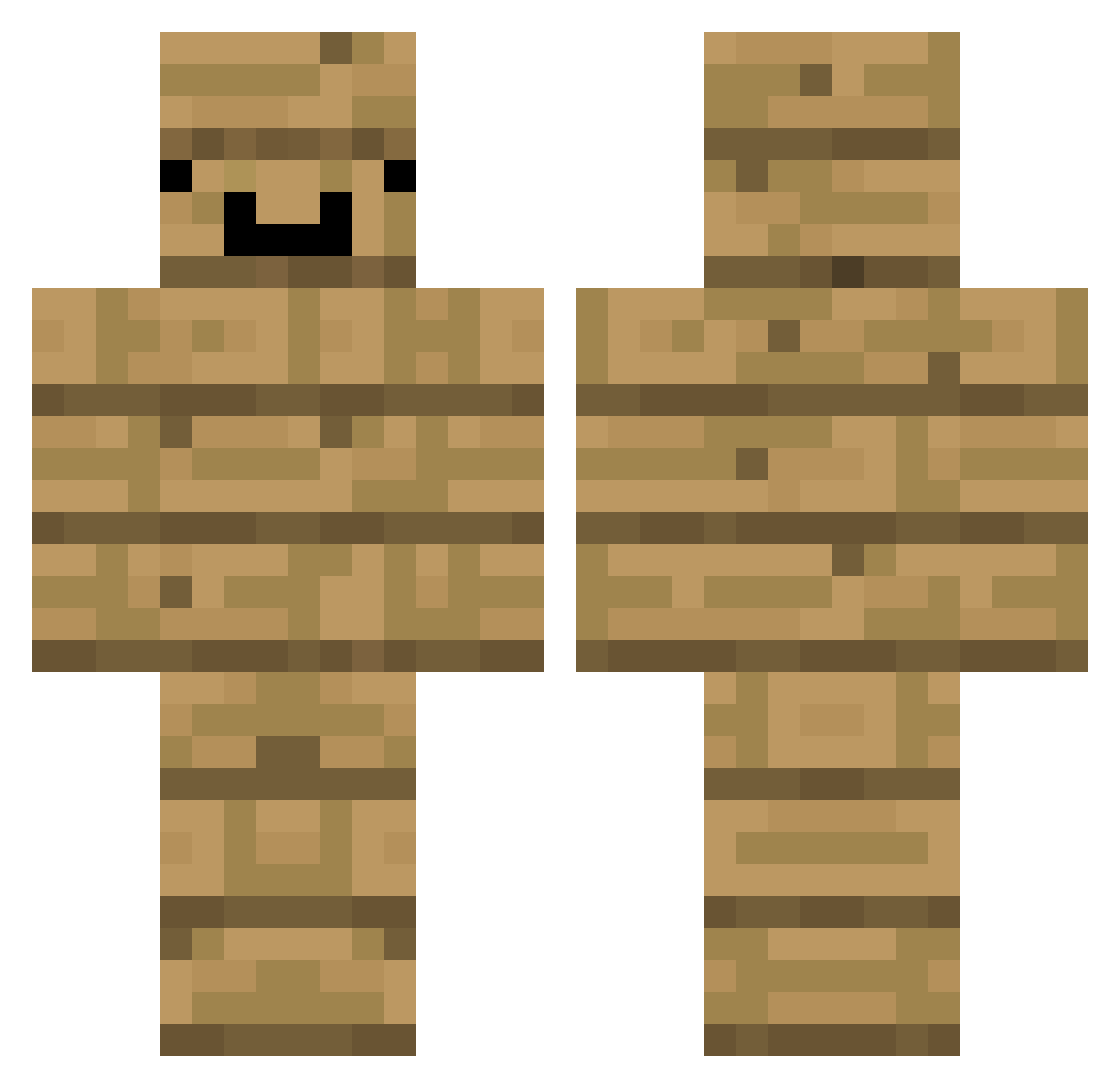 Oatdude Minecraft skin, front and back view