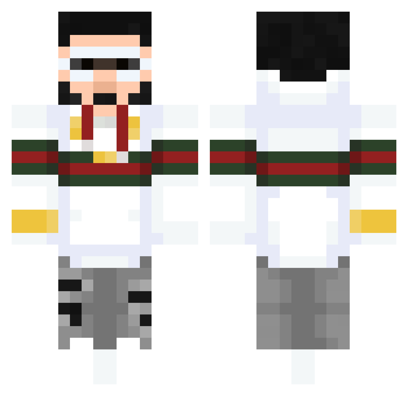 Dani_Frr Minecraft skin, front and back view