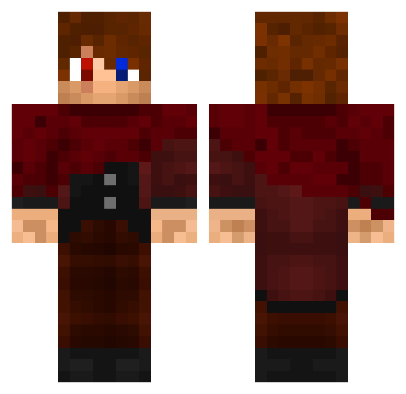 adrian09craft Minecraft skin, front and back view