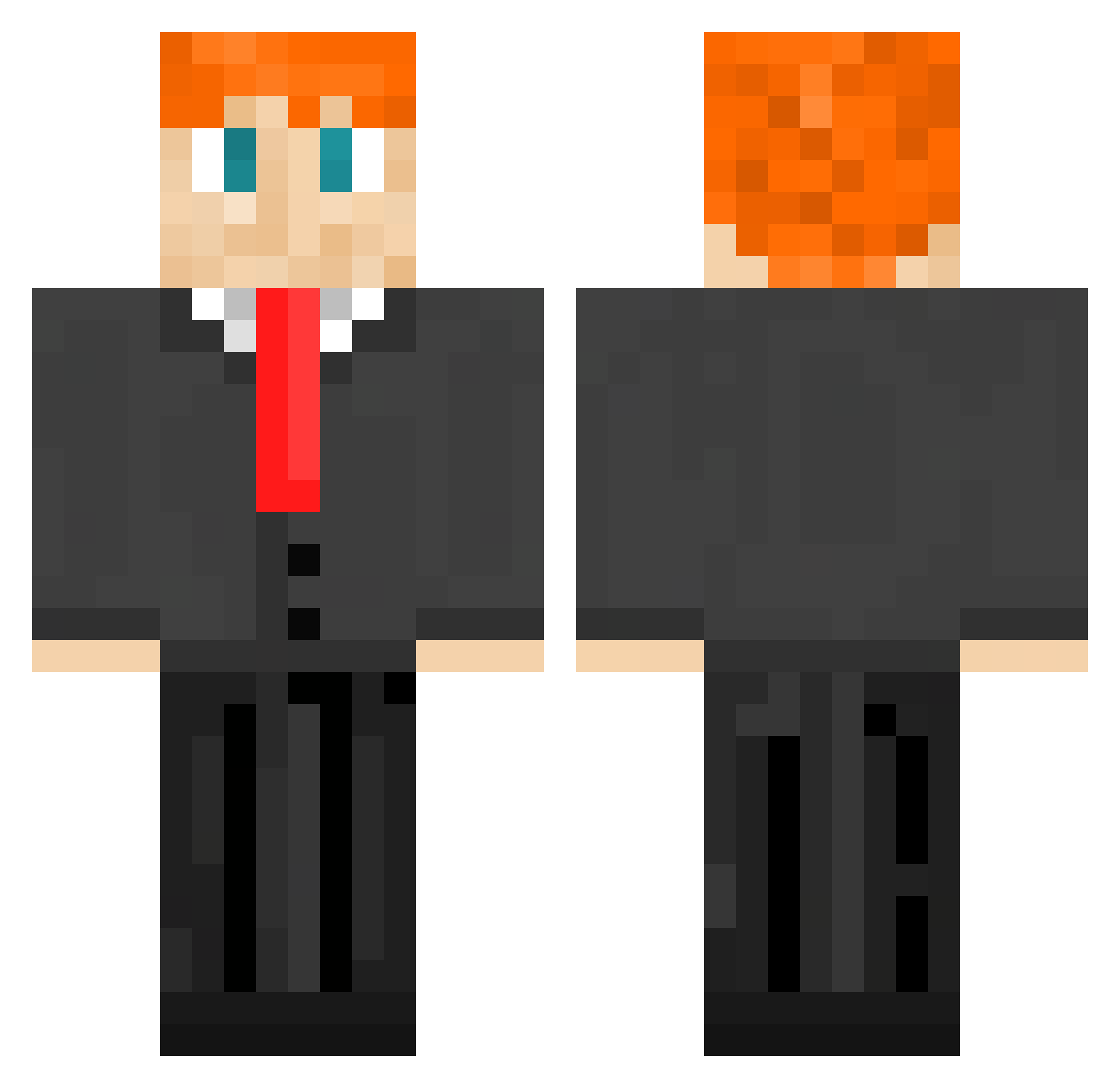 snwlex Minecraft skin, front and back view