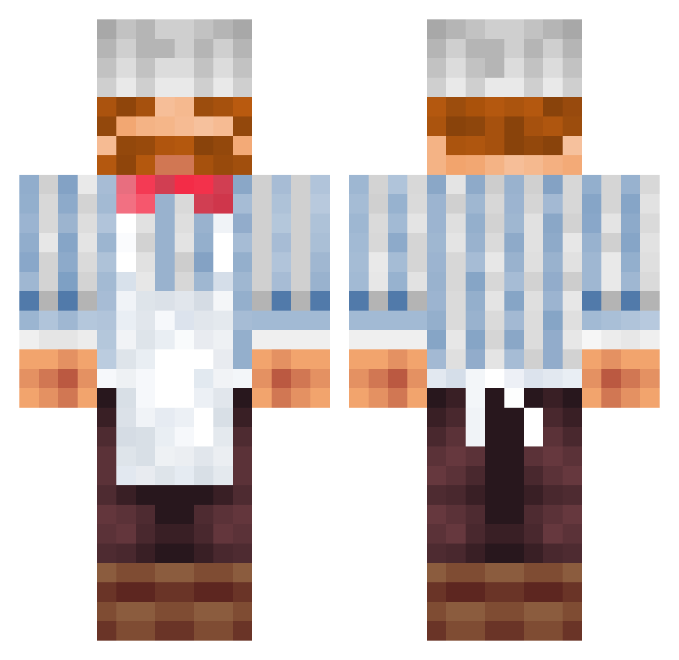 7links Minecraft skin, front and back view