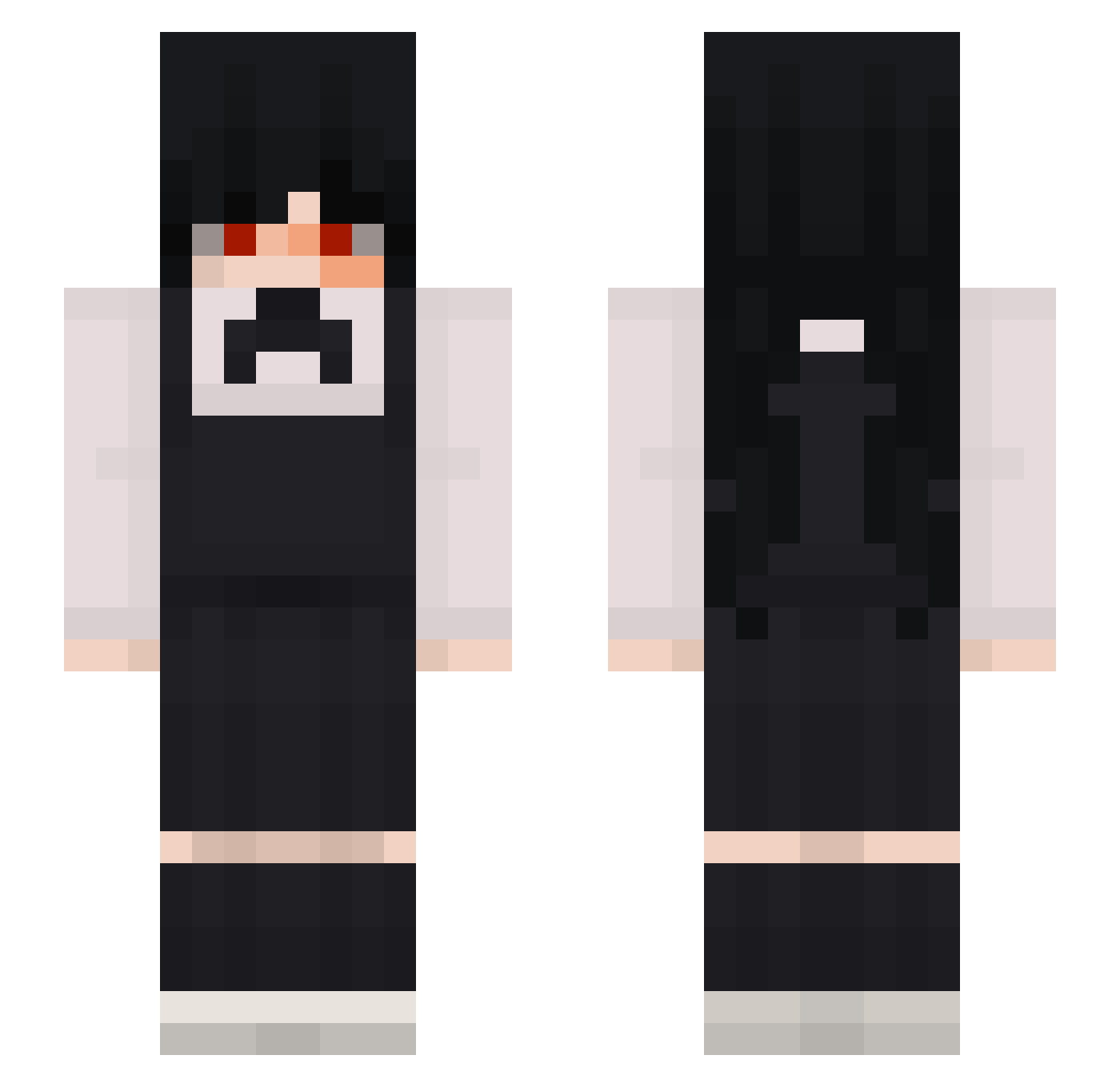 Sadzw Minecraft skin, front and back view