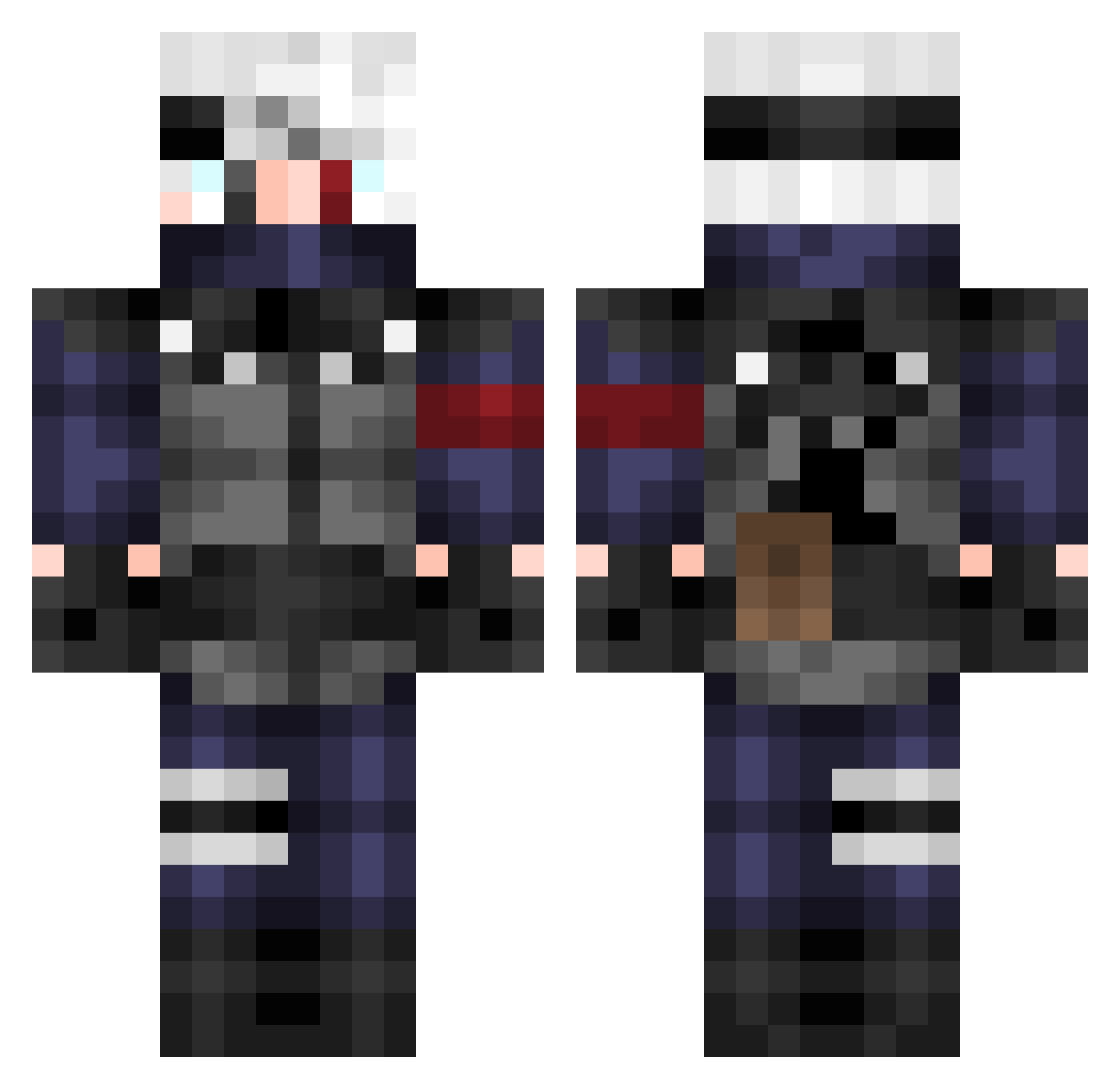 StraalDonker Minecraft skin, front and back view