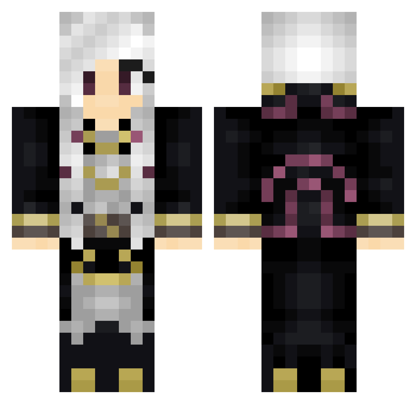 SnakesRock2004 Minecraft skin, front and back view
