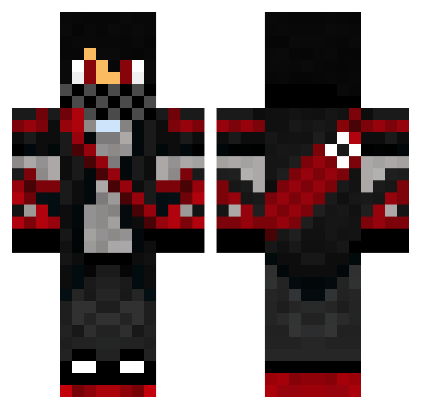 ZanMan10 Minecraft skin, front and back view