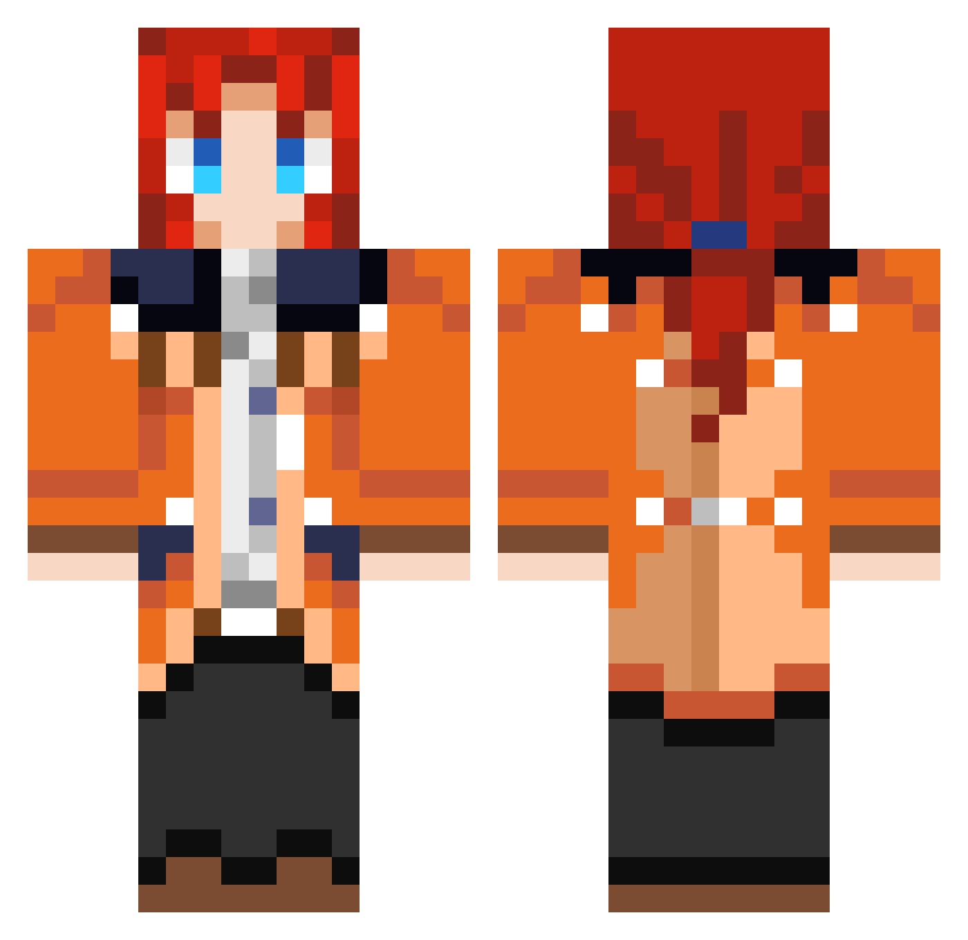CoinKillerL Minecraft skin, front and back view