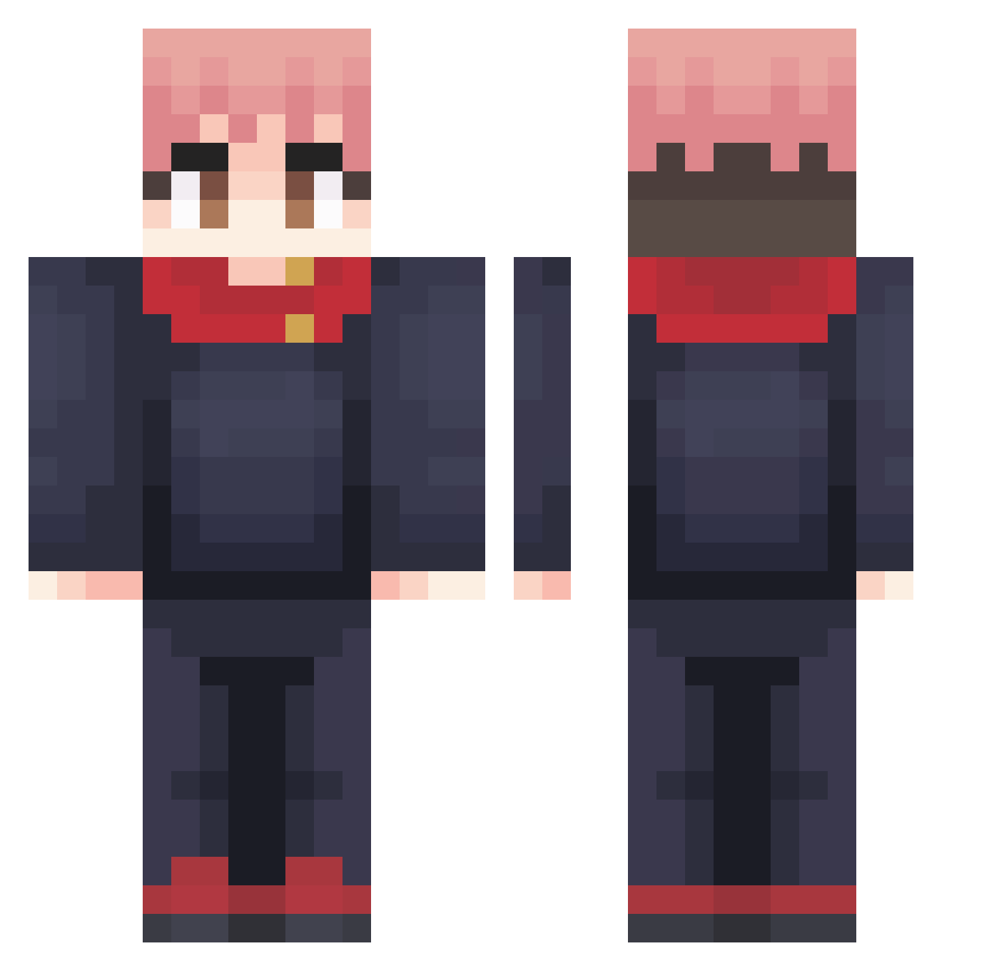 Diviryu Minecraft skin, front and back view