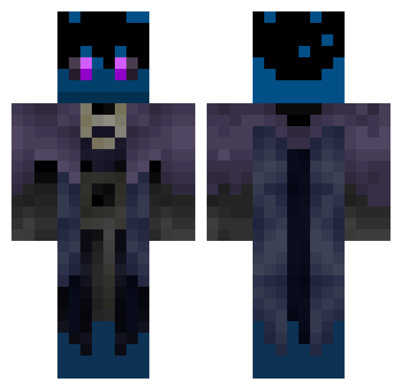 vexyy17 Minecraft skin, front and back view