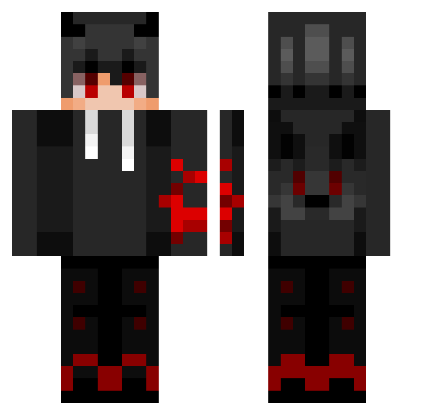 BASELZAM Minecraft skin, front and back view