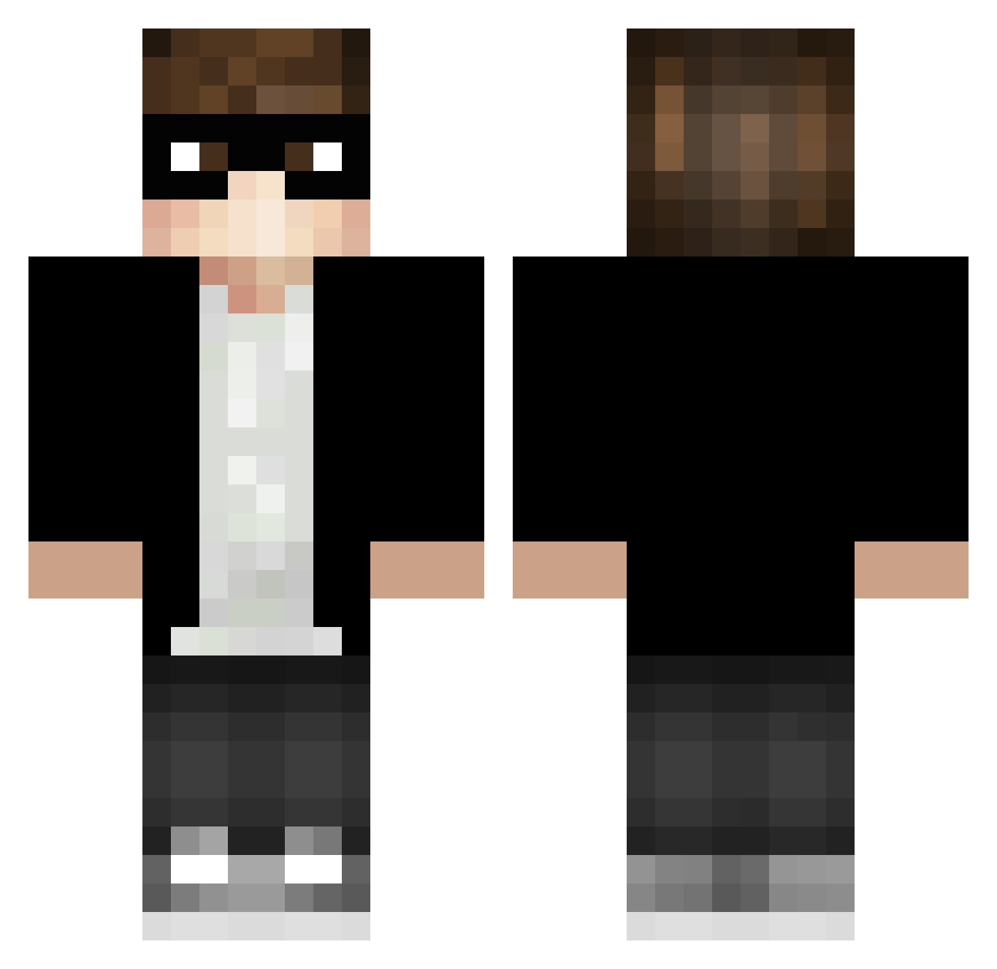 MonkeyDRuffy2000 Minecraft skin, front and back view