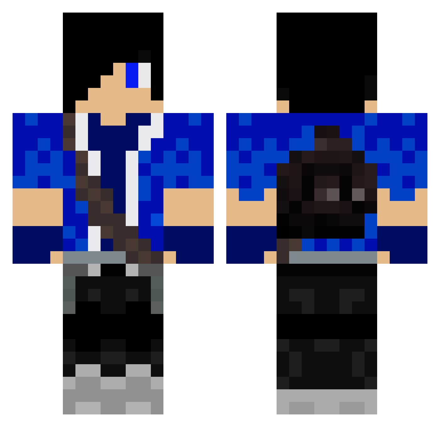 Alta Minecraft skin, front and back view