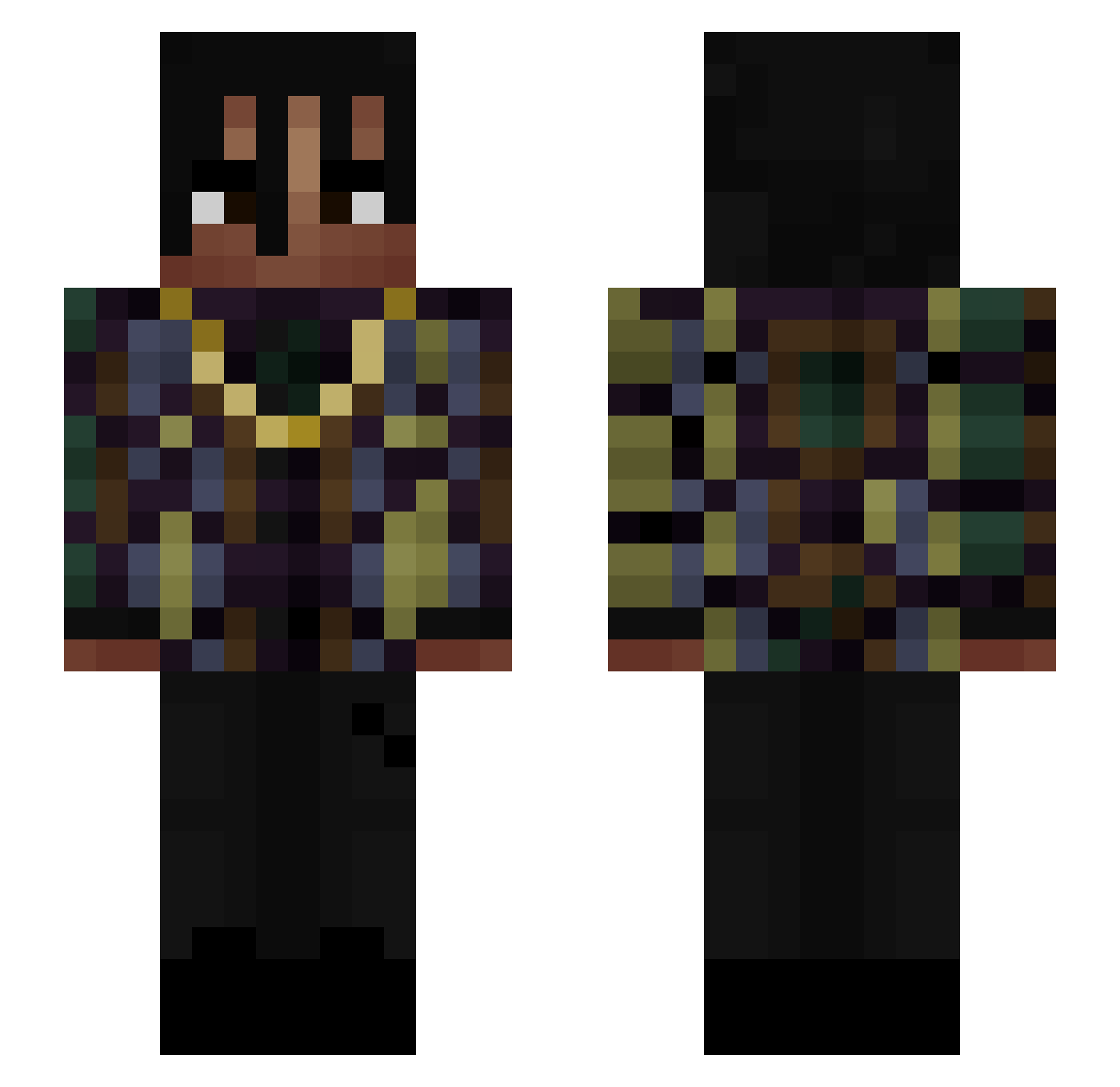 Hertha Minecraft skin, front and back view
