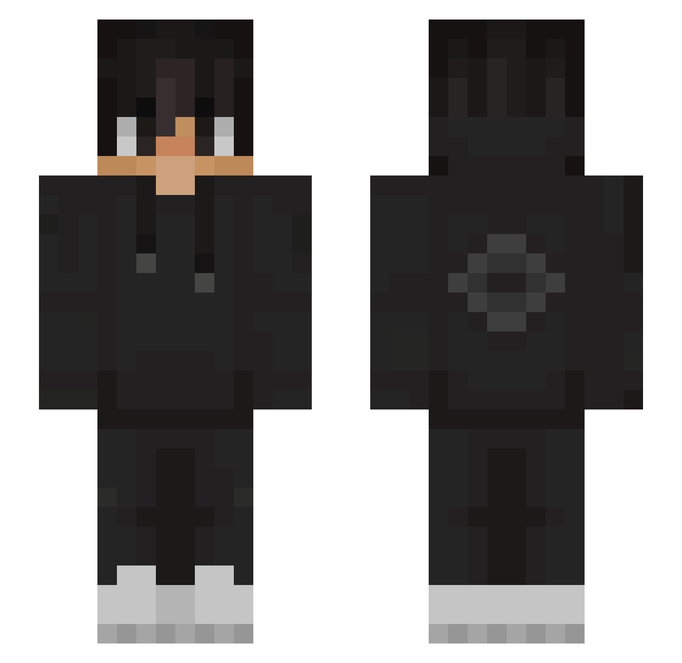 shadow0622 Minecraft skin, front and back view
