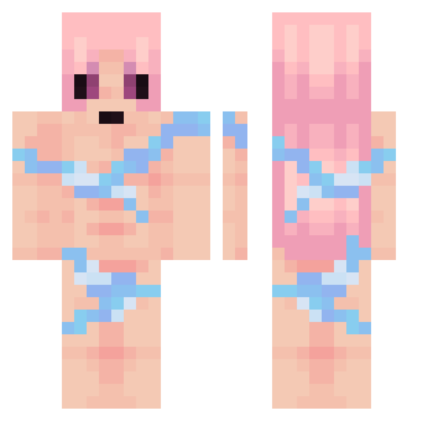 tobipaci2011 Minecraft skin, front and back view