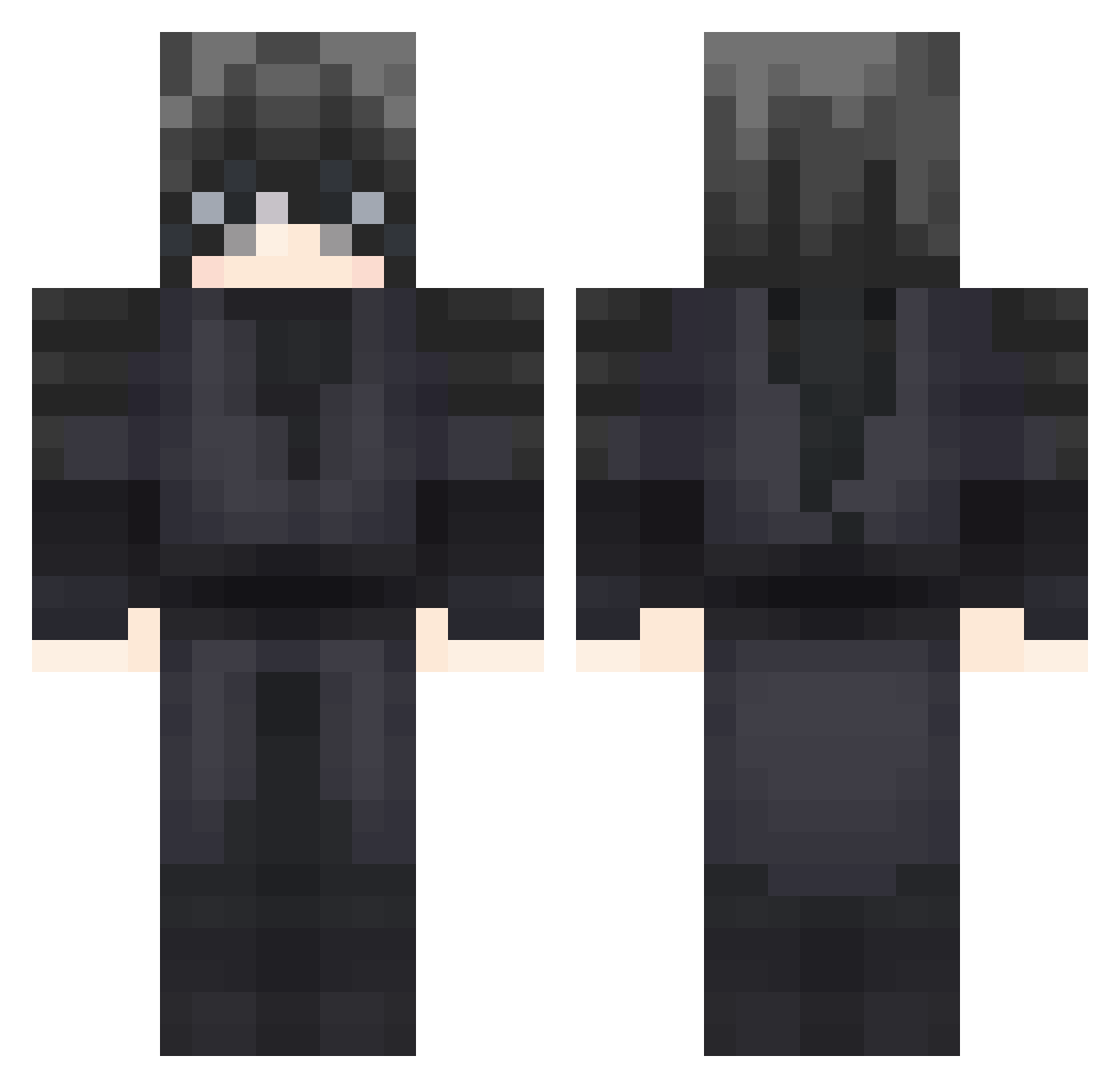 BluKola Minecraft skin, front and back view