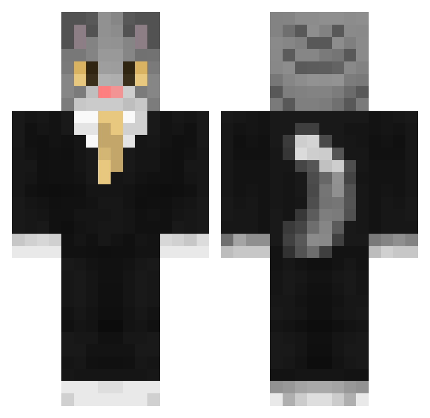 _vype Minecraft skin, front and back view