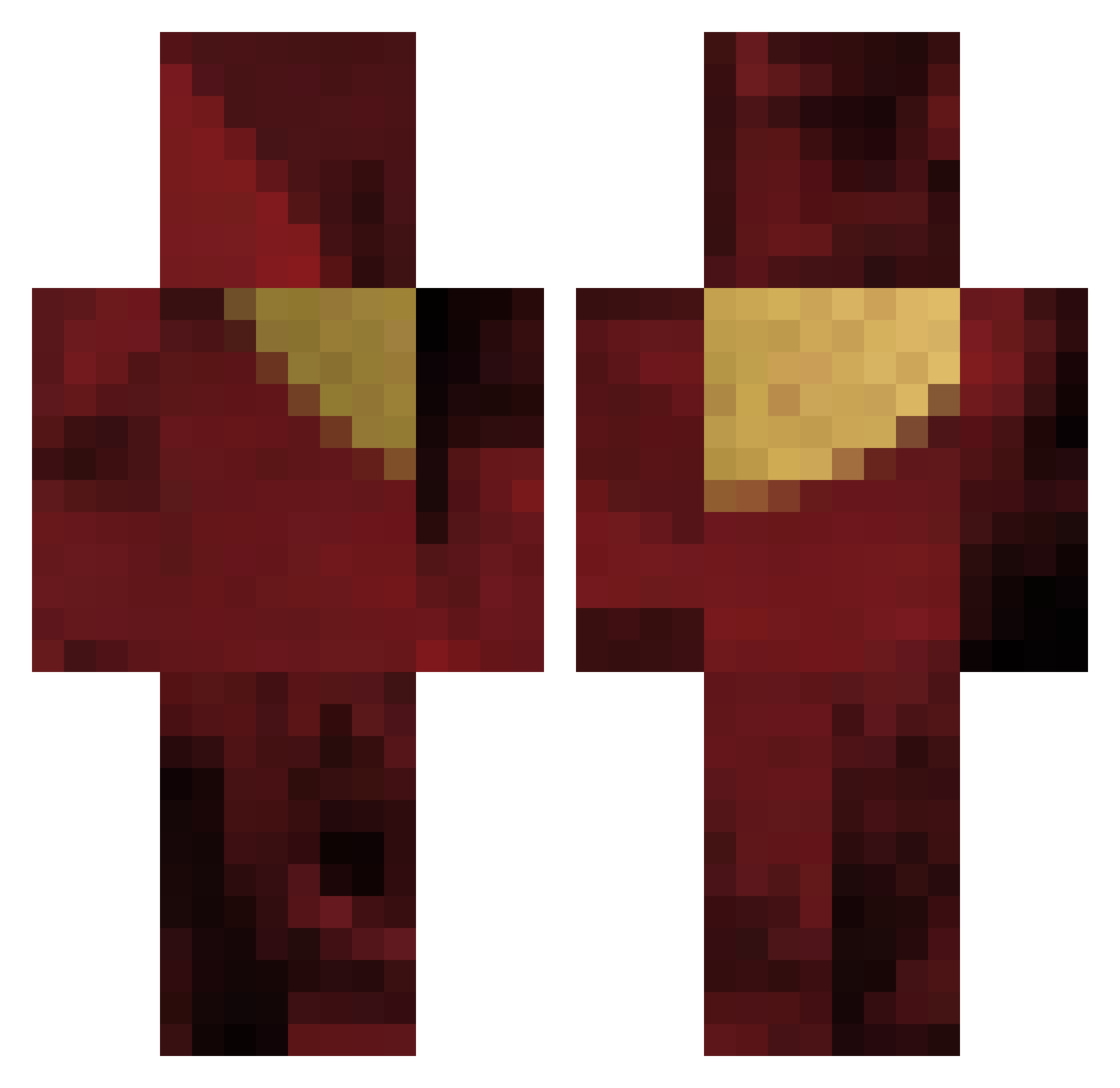Snowblaze04 Minecraft skin, front and back view