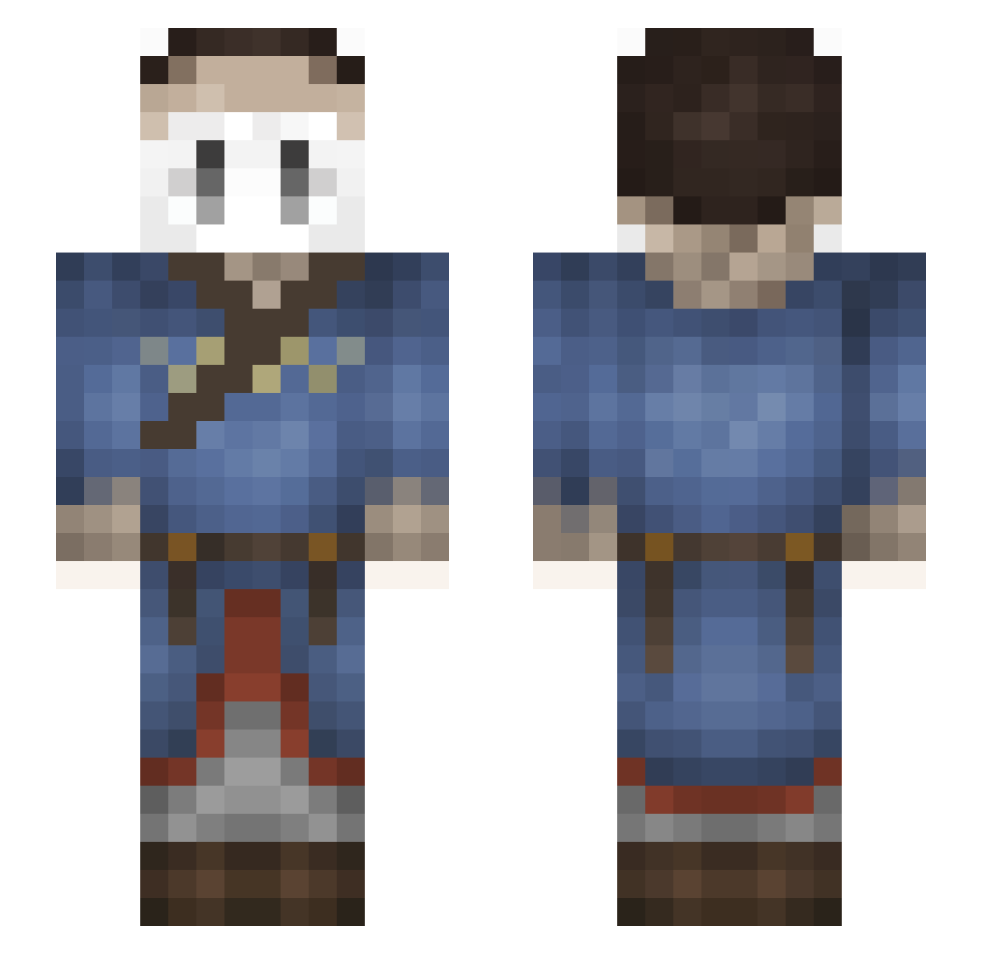 Yeou_O Minecraft skin, front and back view