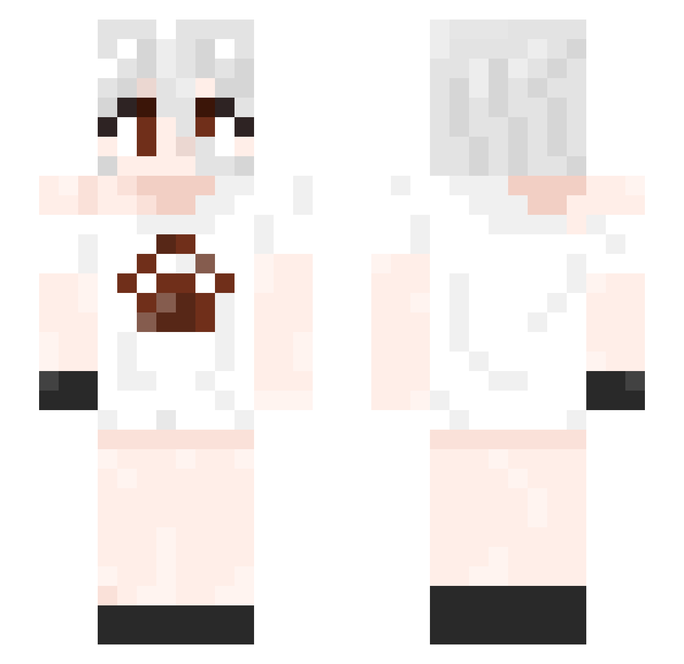 Yue_Mo Minecraft skin, front and back view