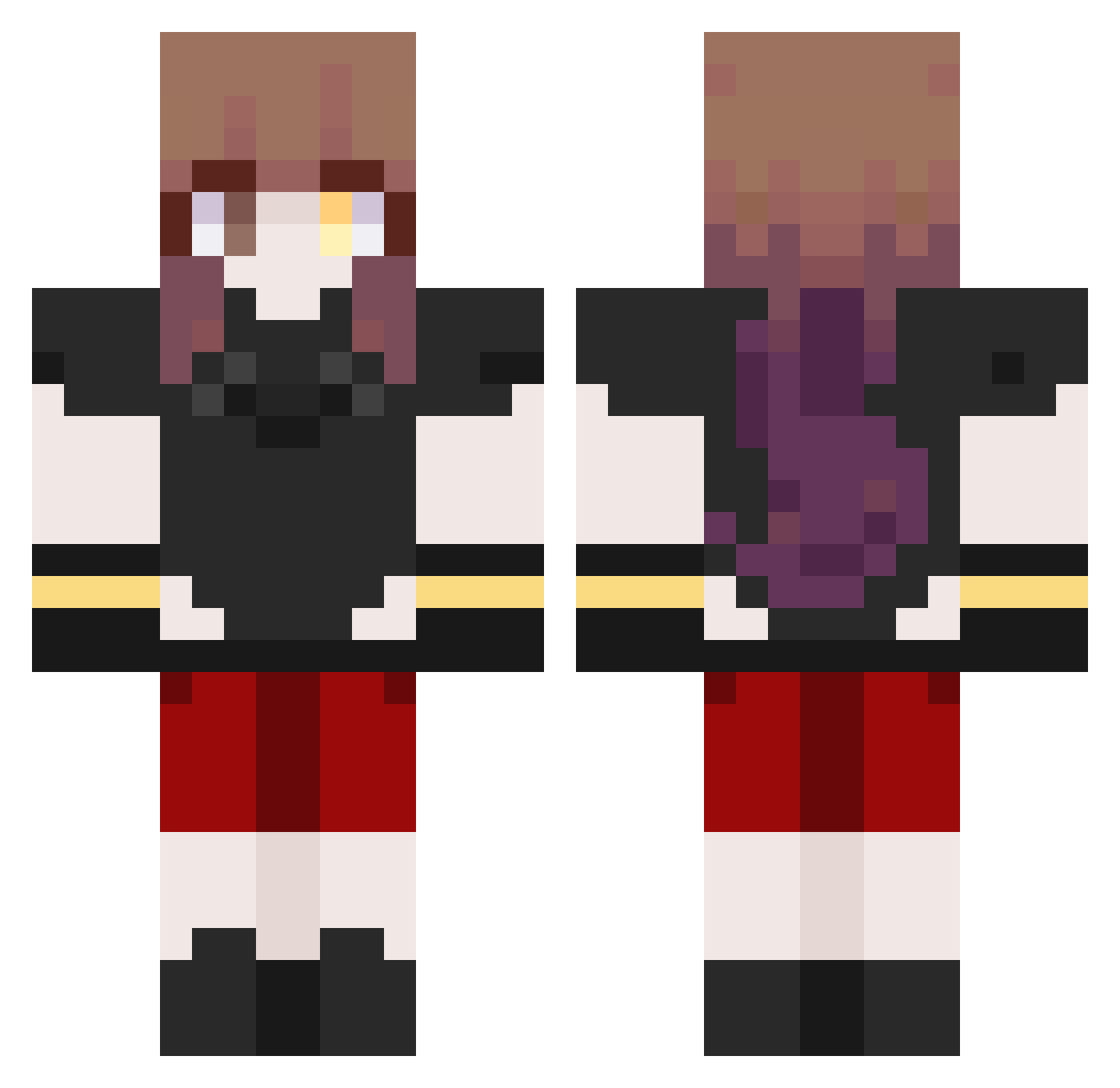 Riya___ Minecraft skin, front and back view