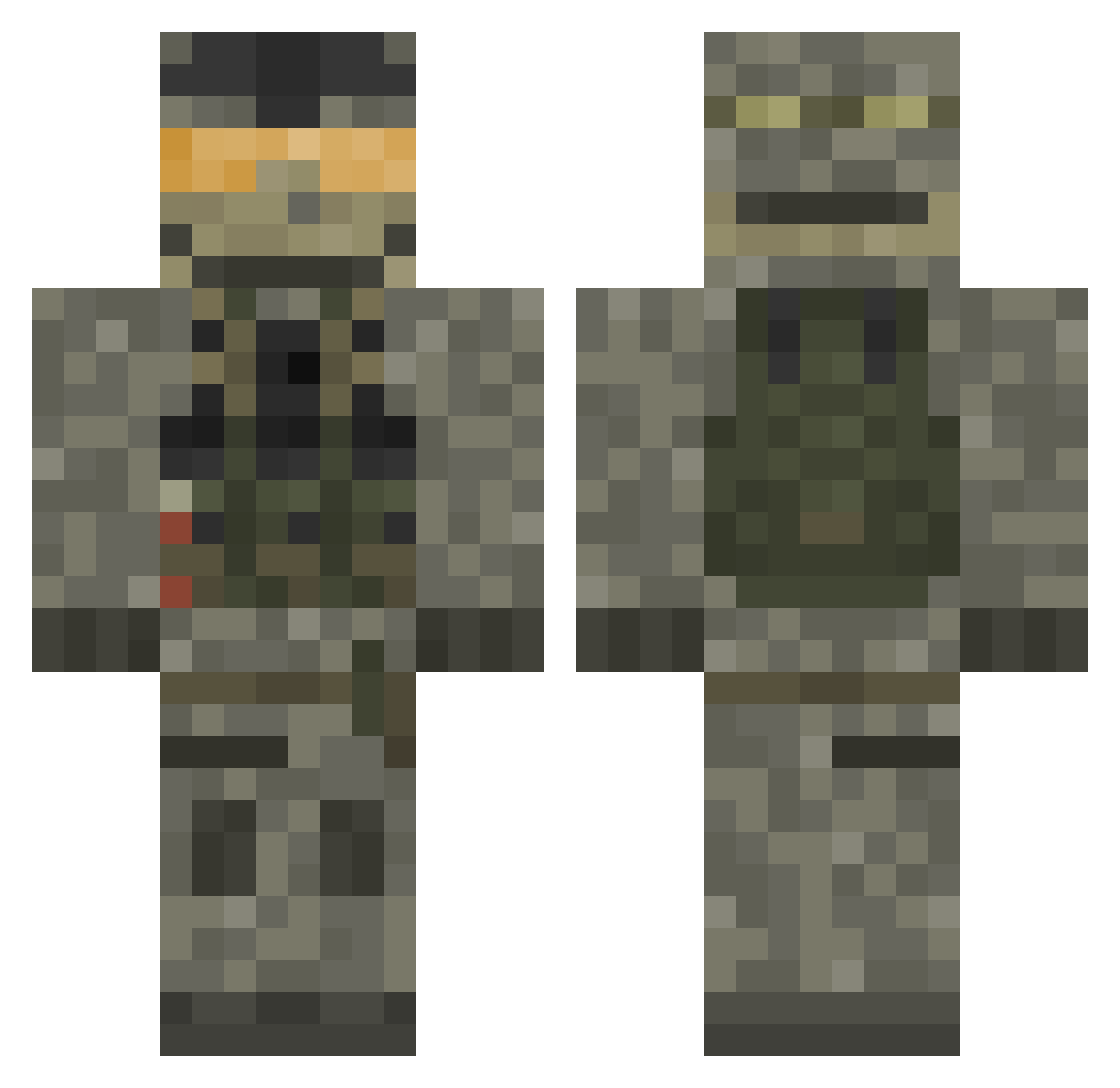gallihalli77 Minecraft skin, front and back view