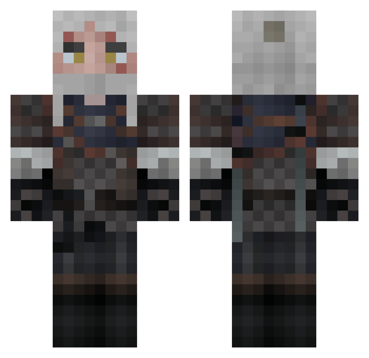Saltuk05sk Minecraft skin, front and back view