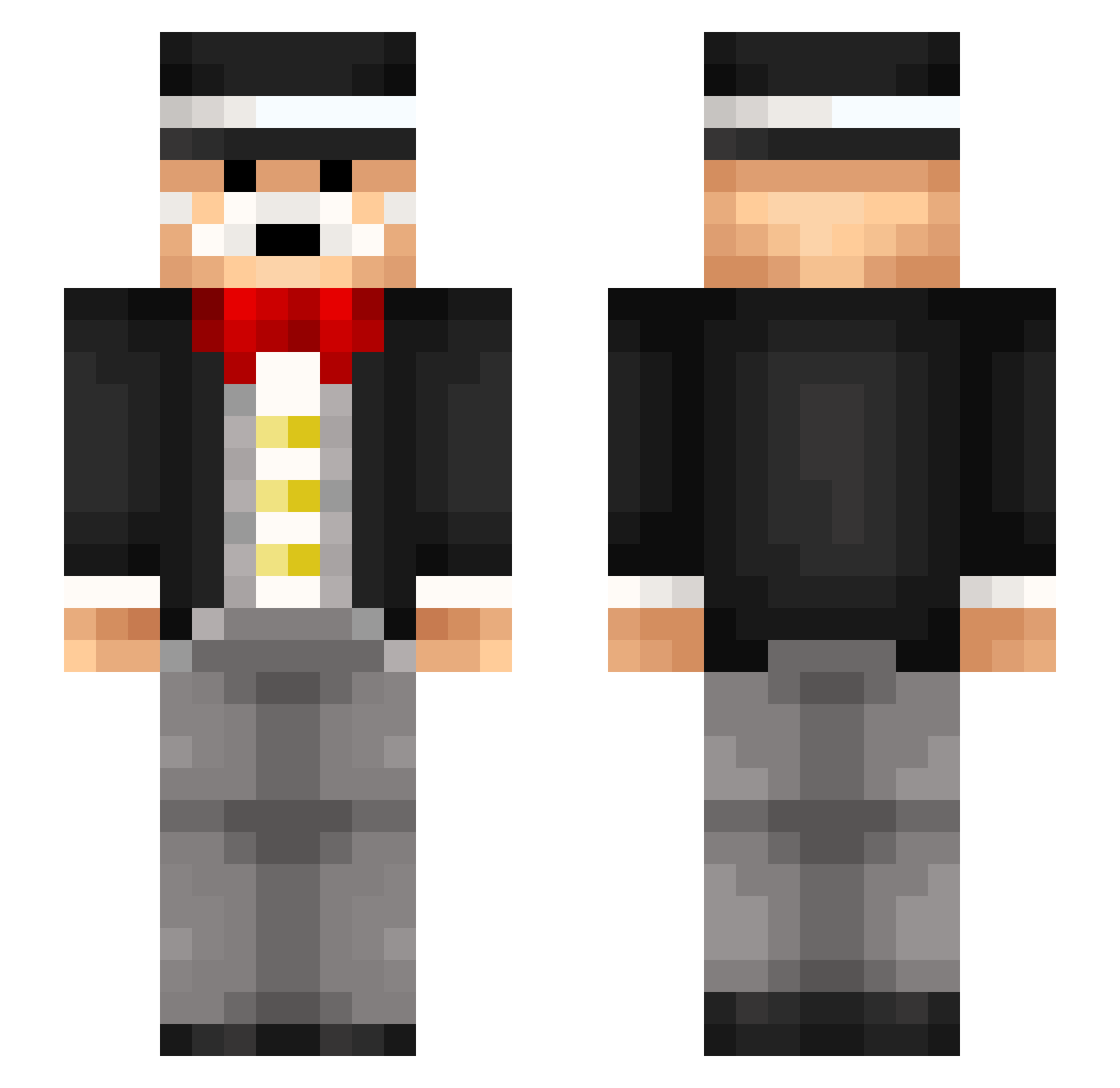 90sMatador Minecraft skin, front and back view