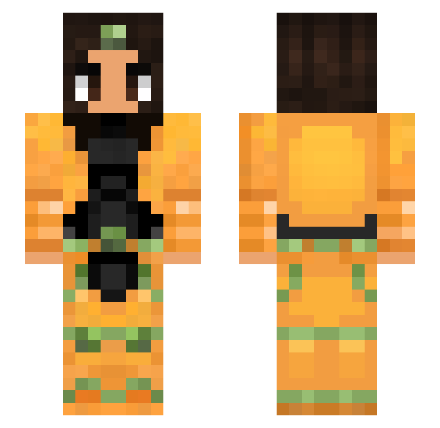Vidicem Minecraft skin, front and back view