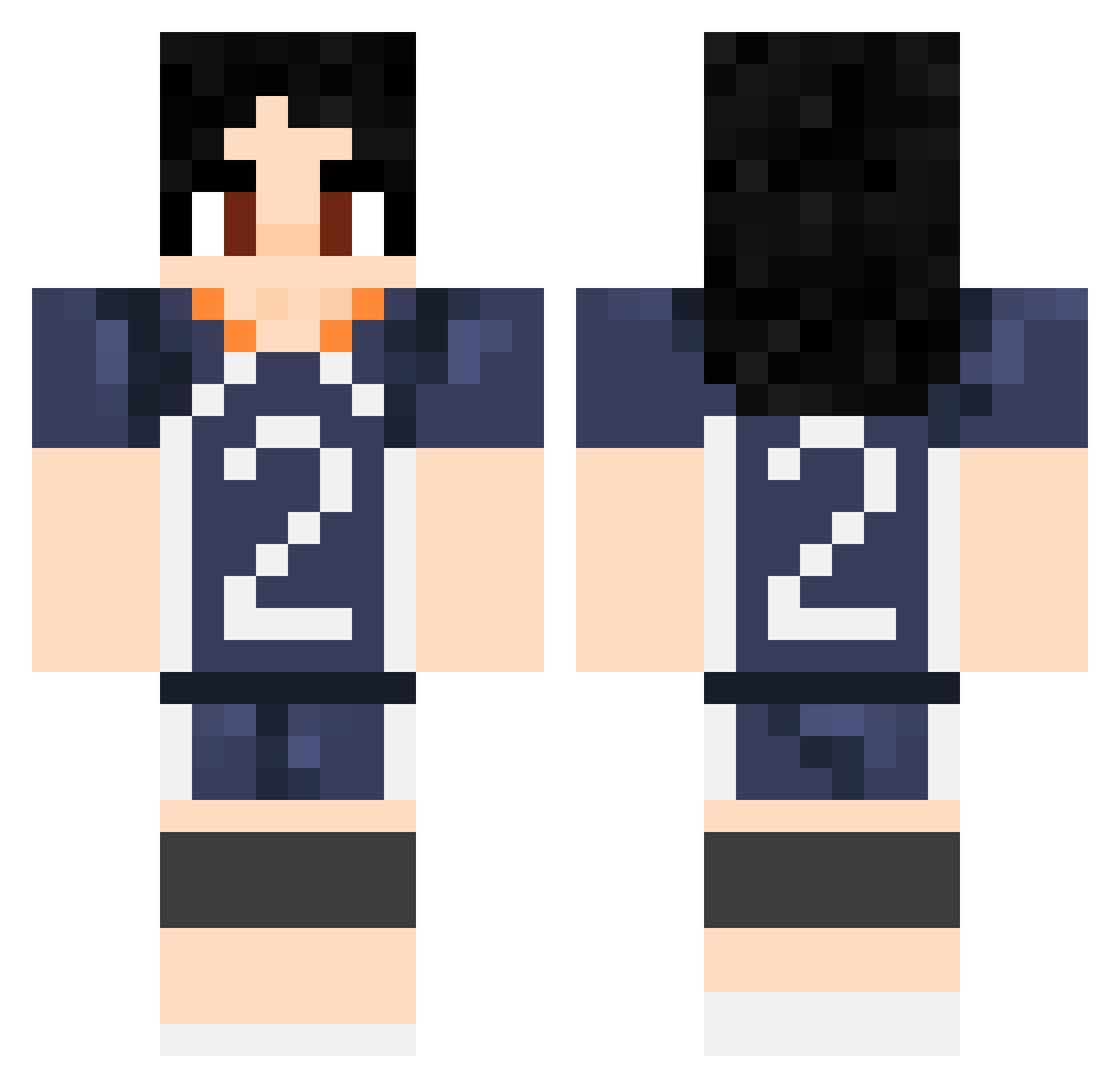 PrizrakAskari Minecraft skin, front and back view