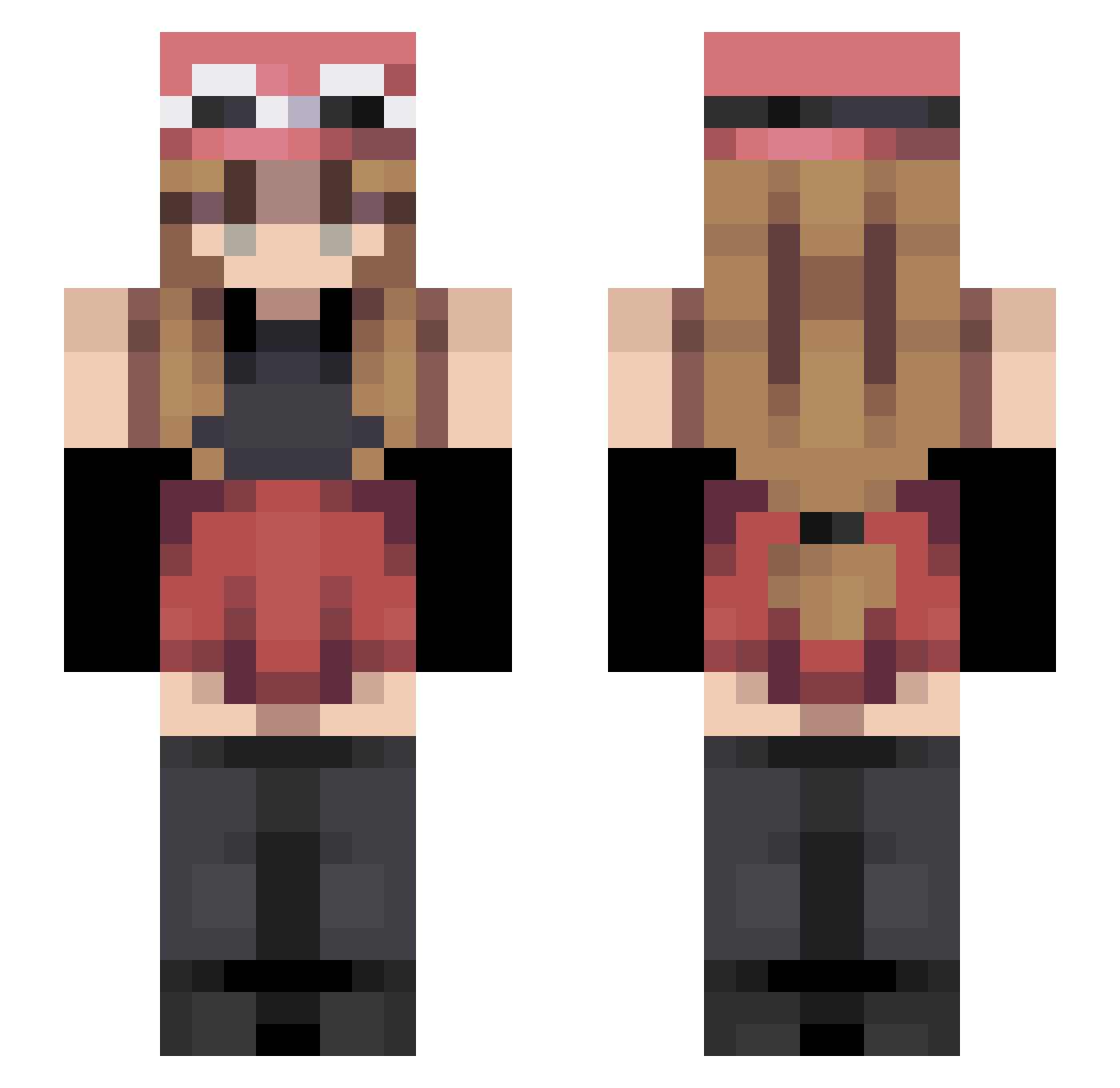 Serene_Serena Minecraft skin, front and back view