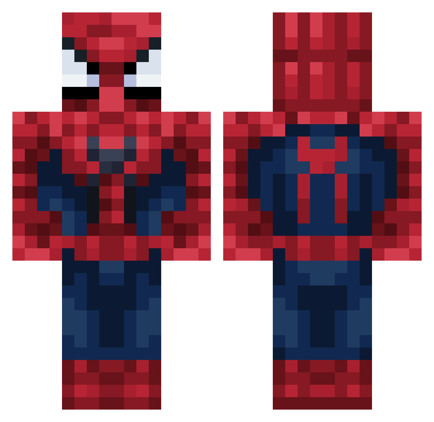 oceansalade Minecraft skin, front and back view