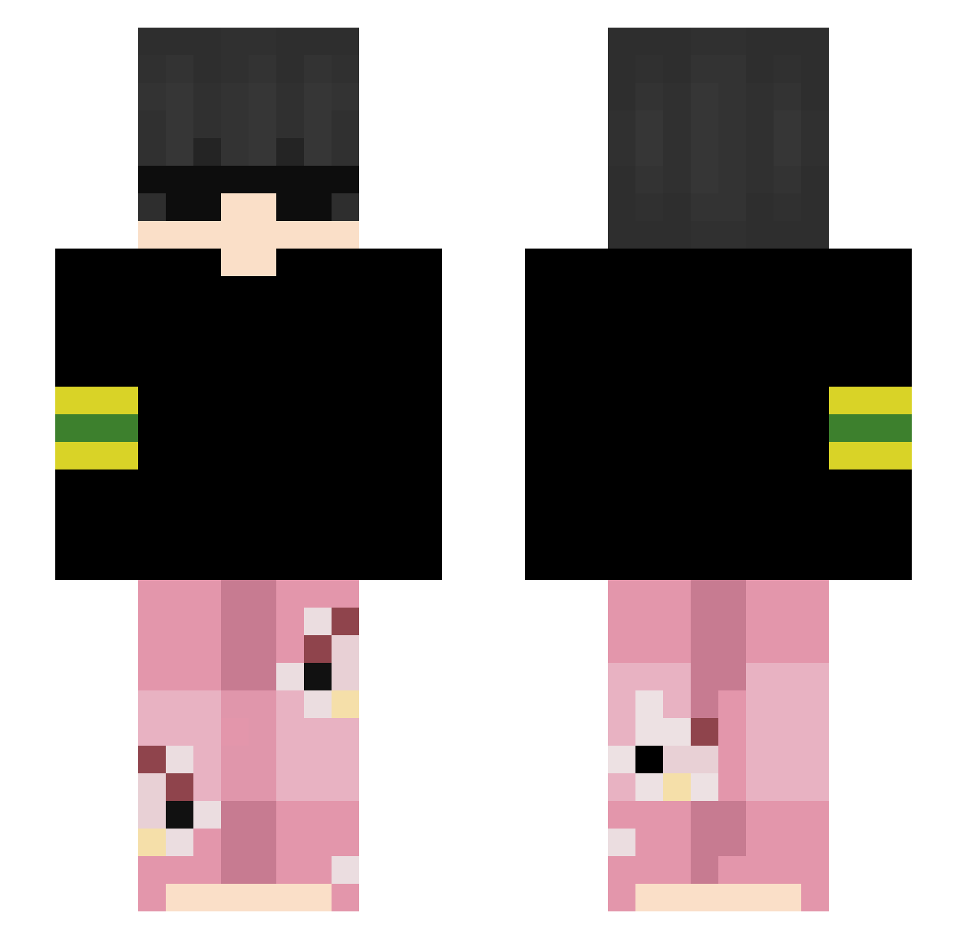 SrPanzon Minecraft skin, front and back view