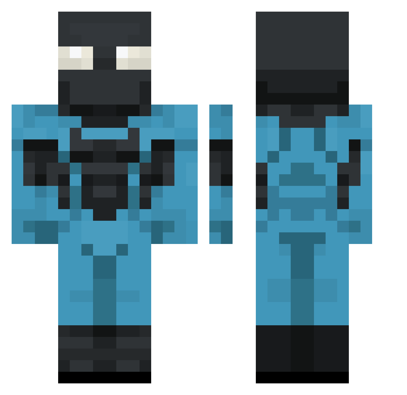 scoccofausto Minecraft skin, front and back view