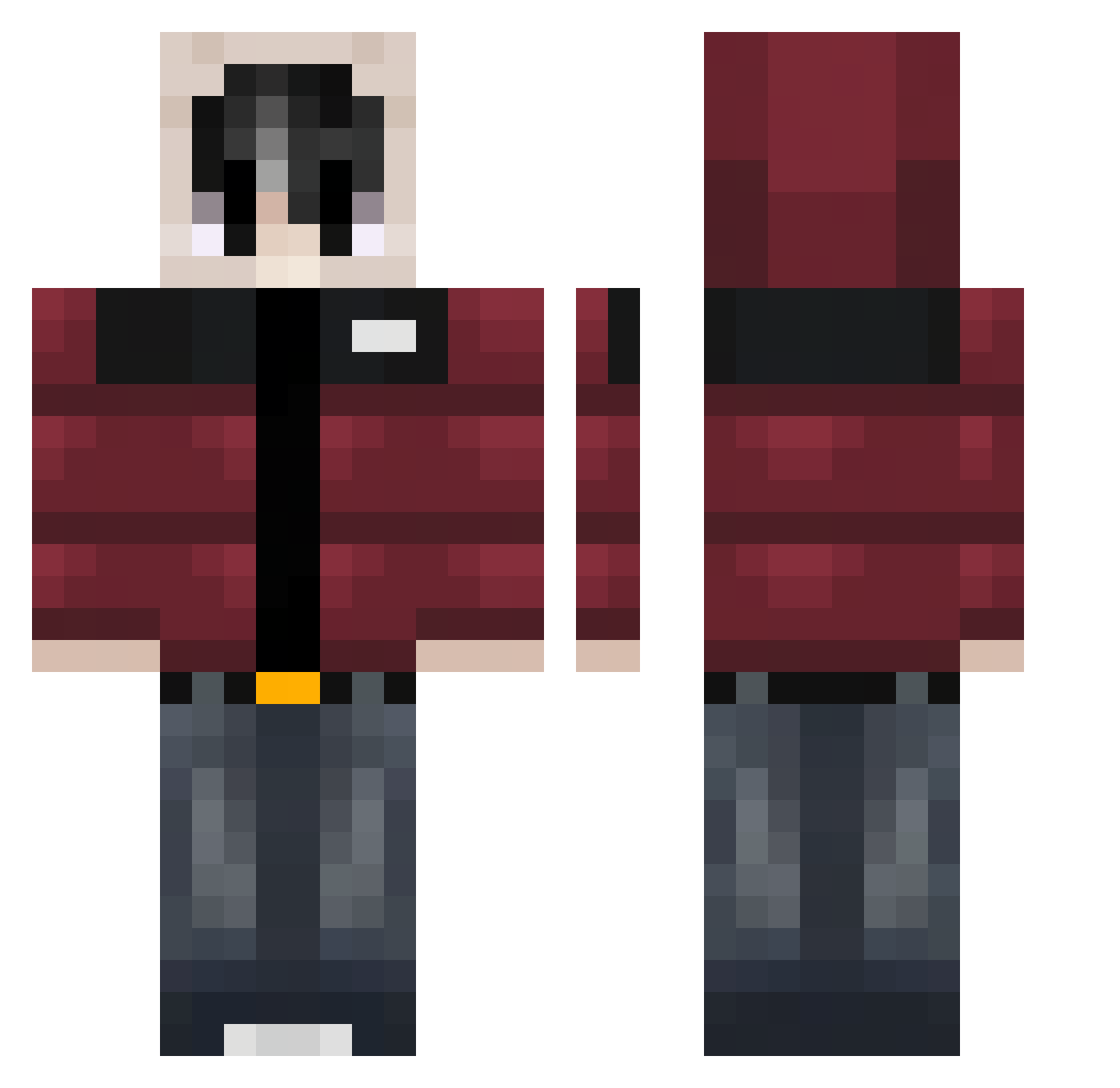 Rado_06 Minecraft skin, front and back view