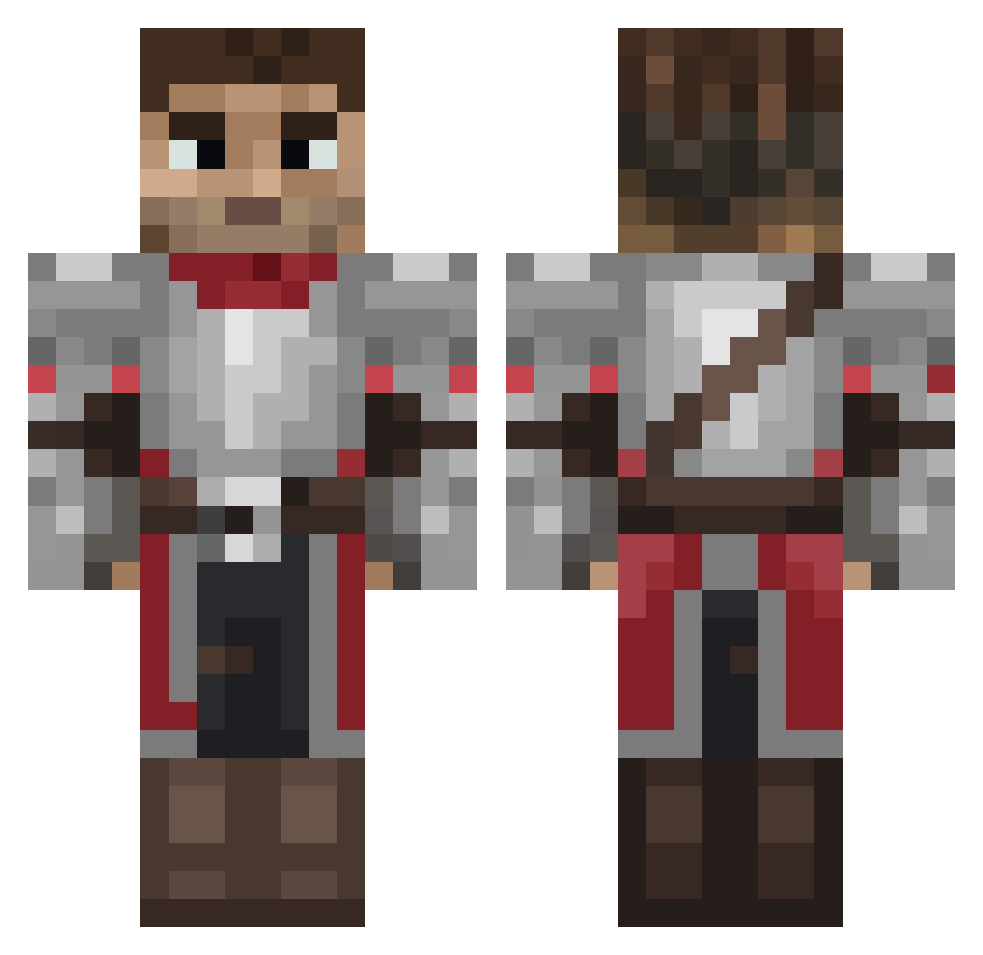Swifty75 Minecraft skin, front and back view
