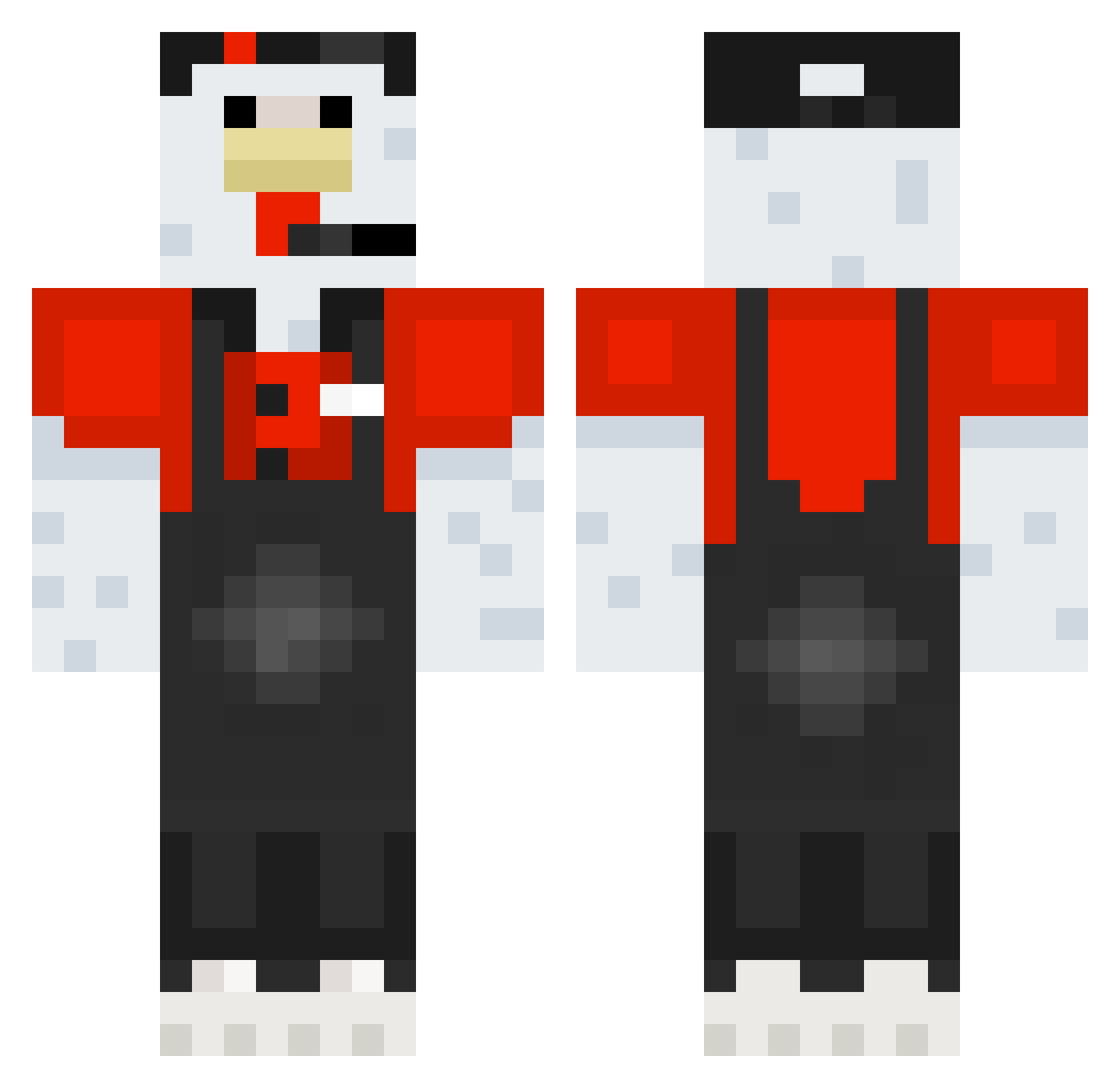 dimondi Minecraft skin, front and back view