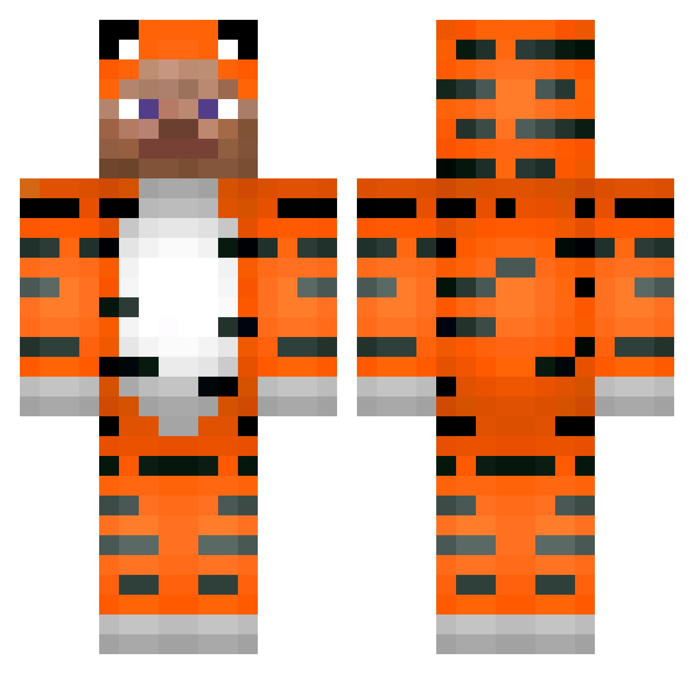 sztiwengepard Minecraft skin, front and back view