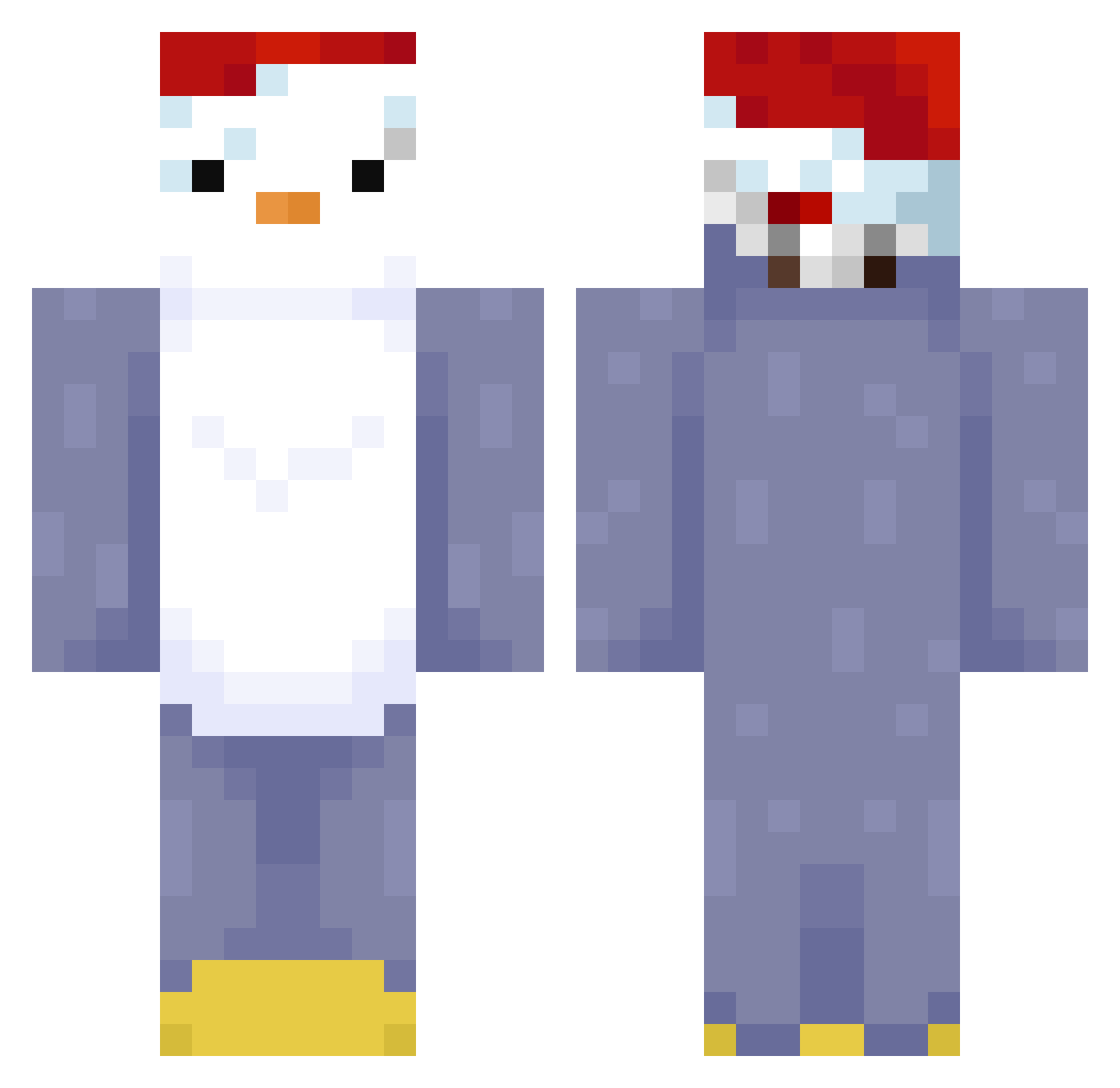 LACREMEGLACER Minecraft skin, front and back view