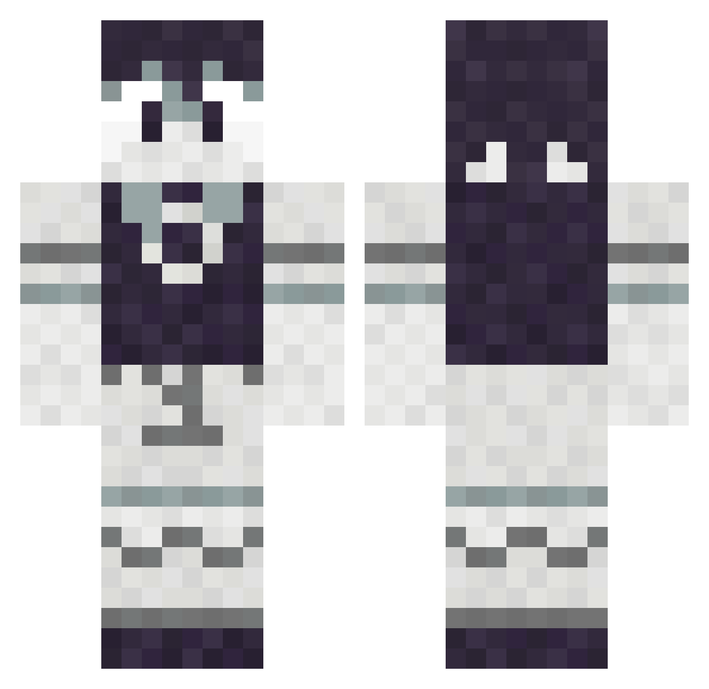 happathecat Minecraft skin, front and back view