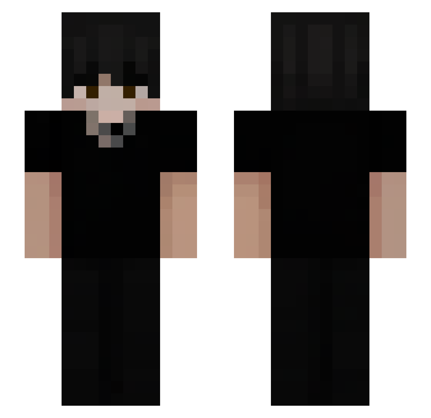 Xanthuria Minecraft skin, front and back view