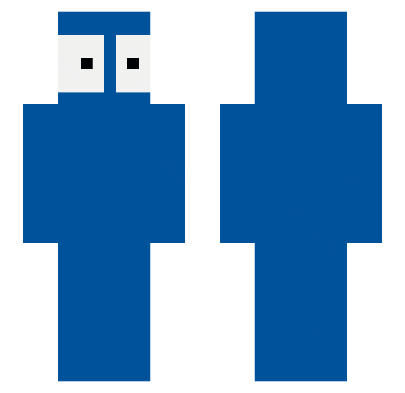Vaporie Minecraft skin, front and back view